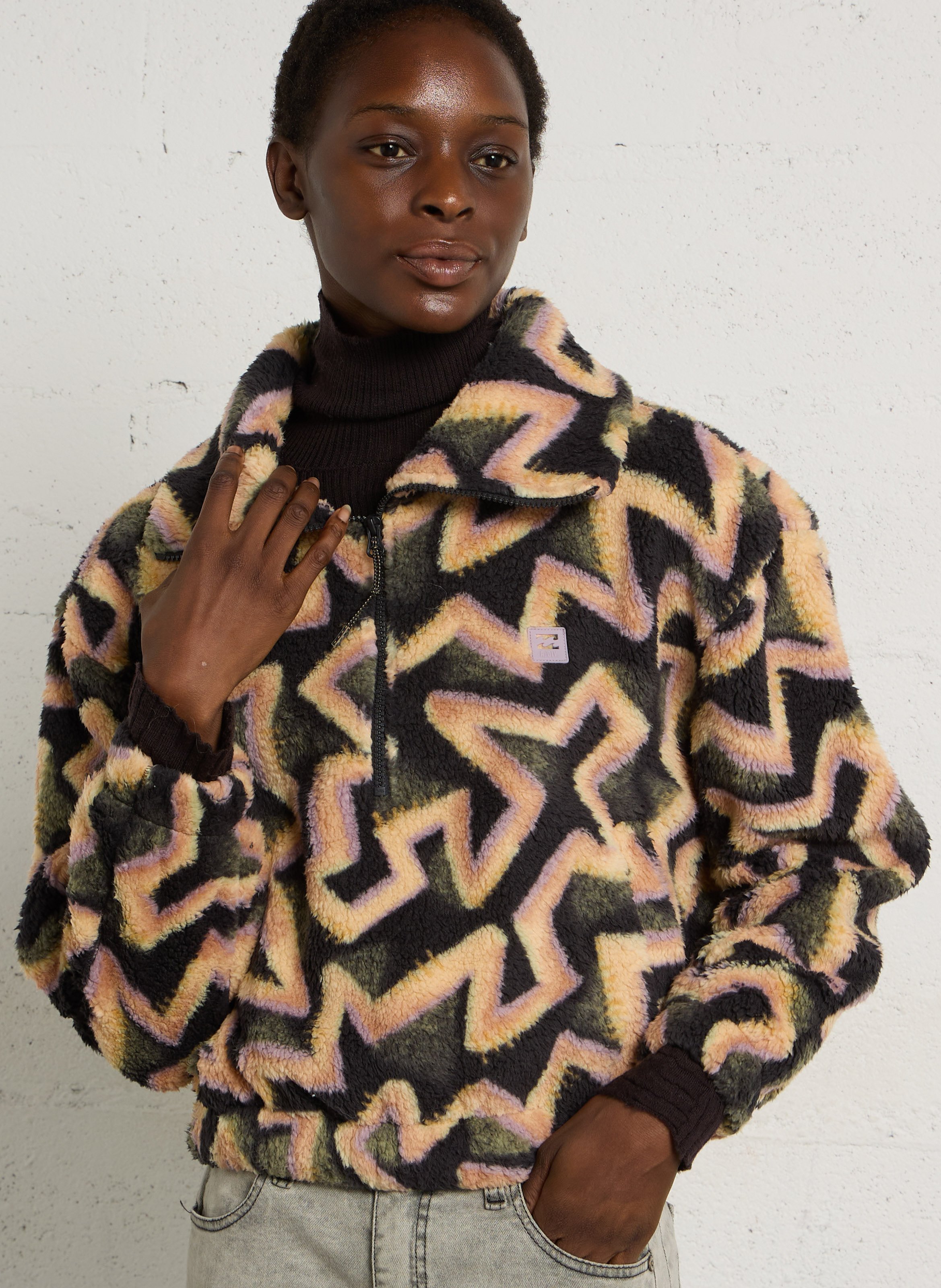 Gerade Fleecejacke mit Stehkragen BILLABONG Mehrfarbig