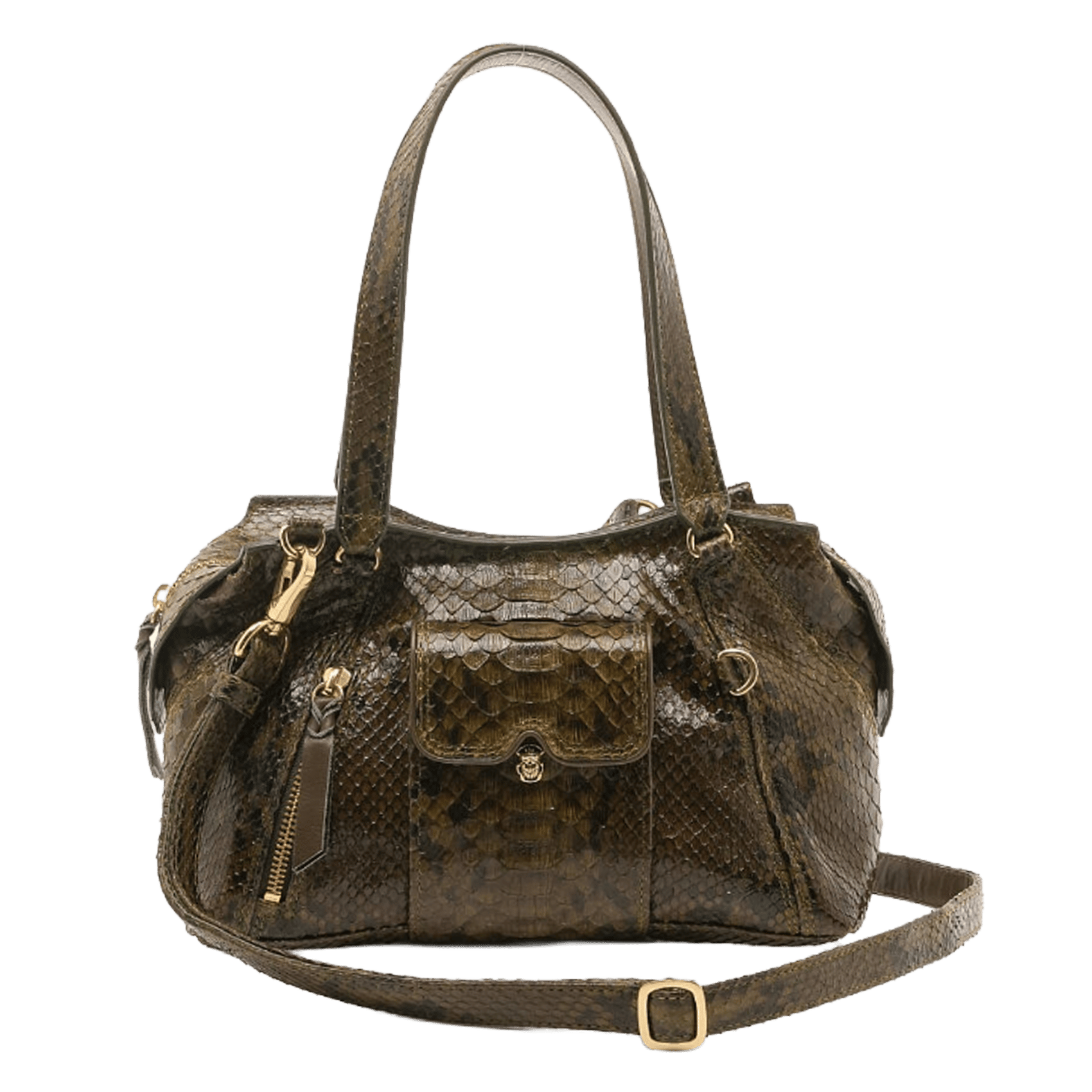 Leather shoulder bag CLARIS VIROT Multicolored