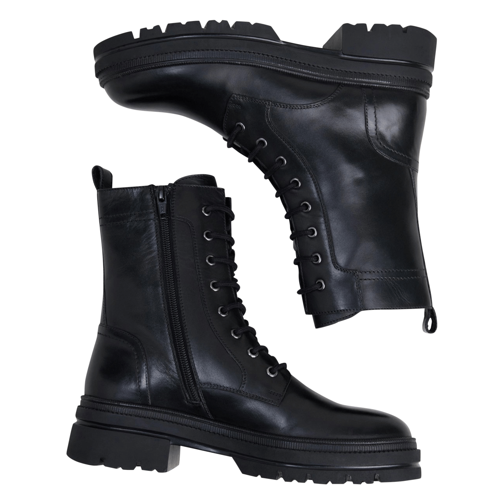 Boots à lacets en cuir JONAK Noir