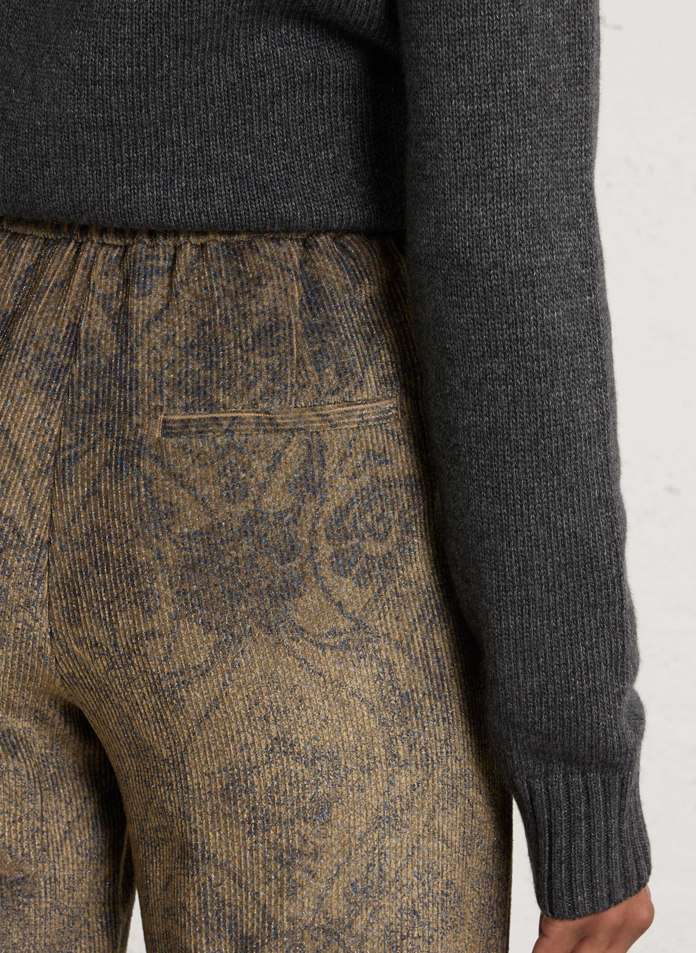 Pantalon carotte en velours côtelé MOMONI Bleu