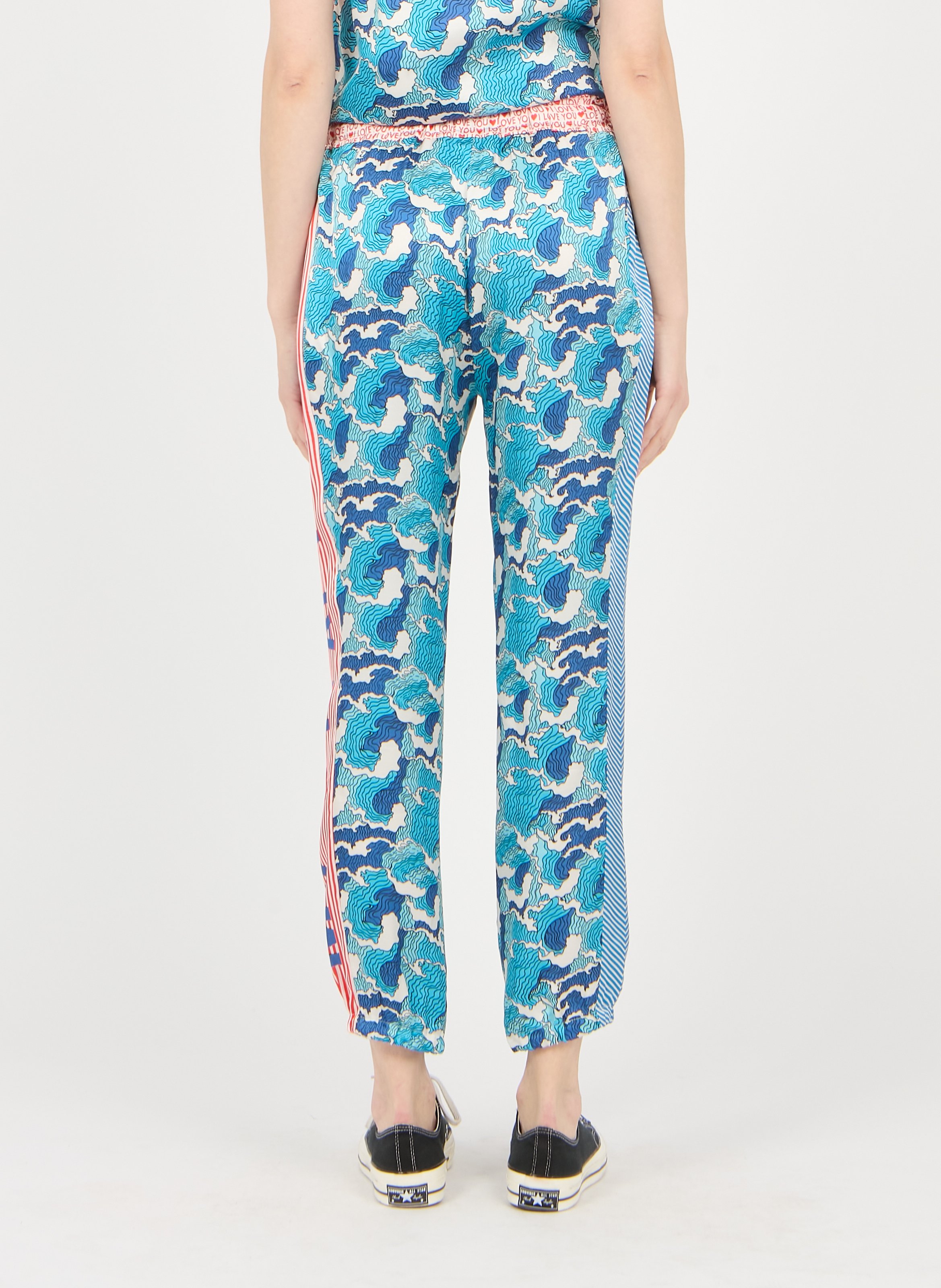 Pantalon large imprimé SACK S Bleu