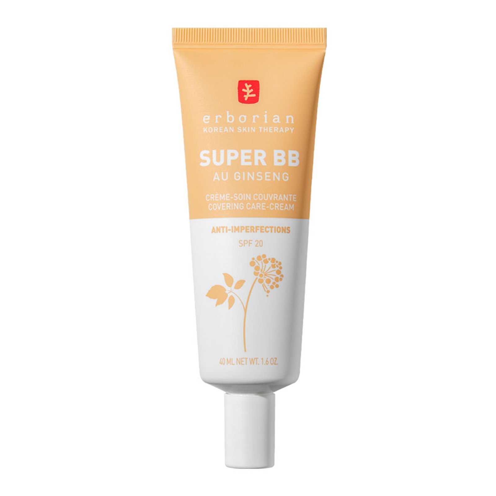 SUPER BB AU GINSENG -- Crème soin couvrant anti-imperfections ERBORIAN Nude