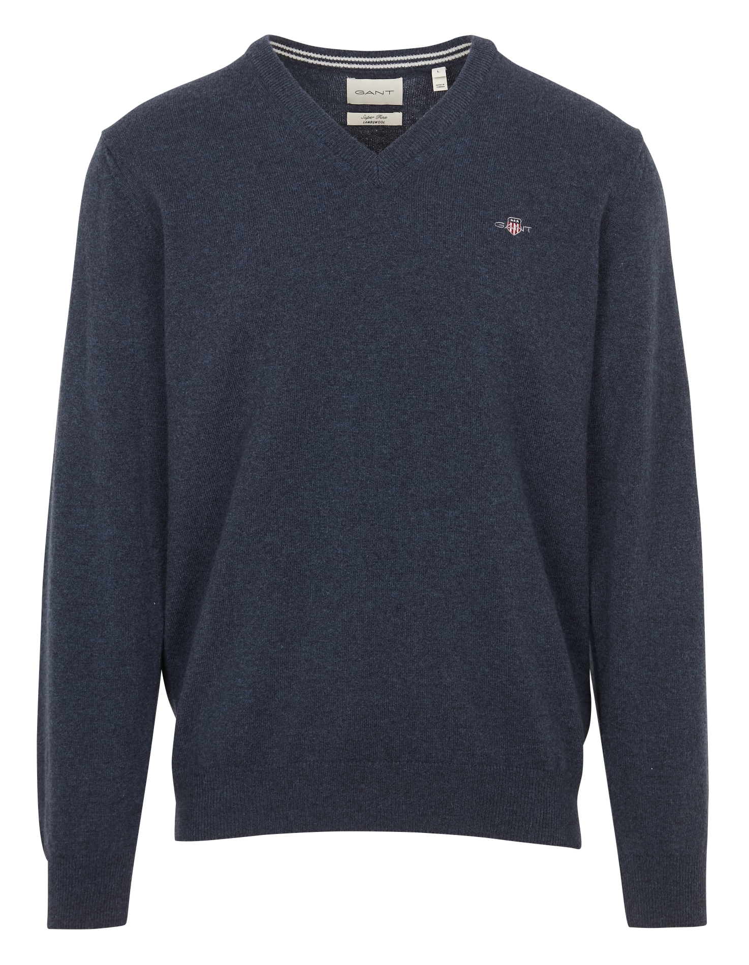 Wool V-neck sweater GANT Blue