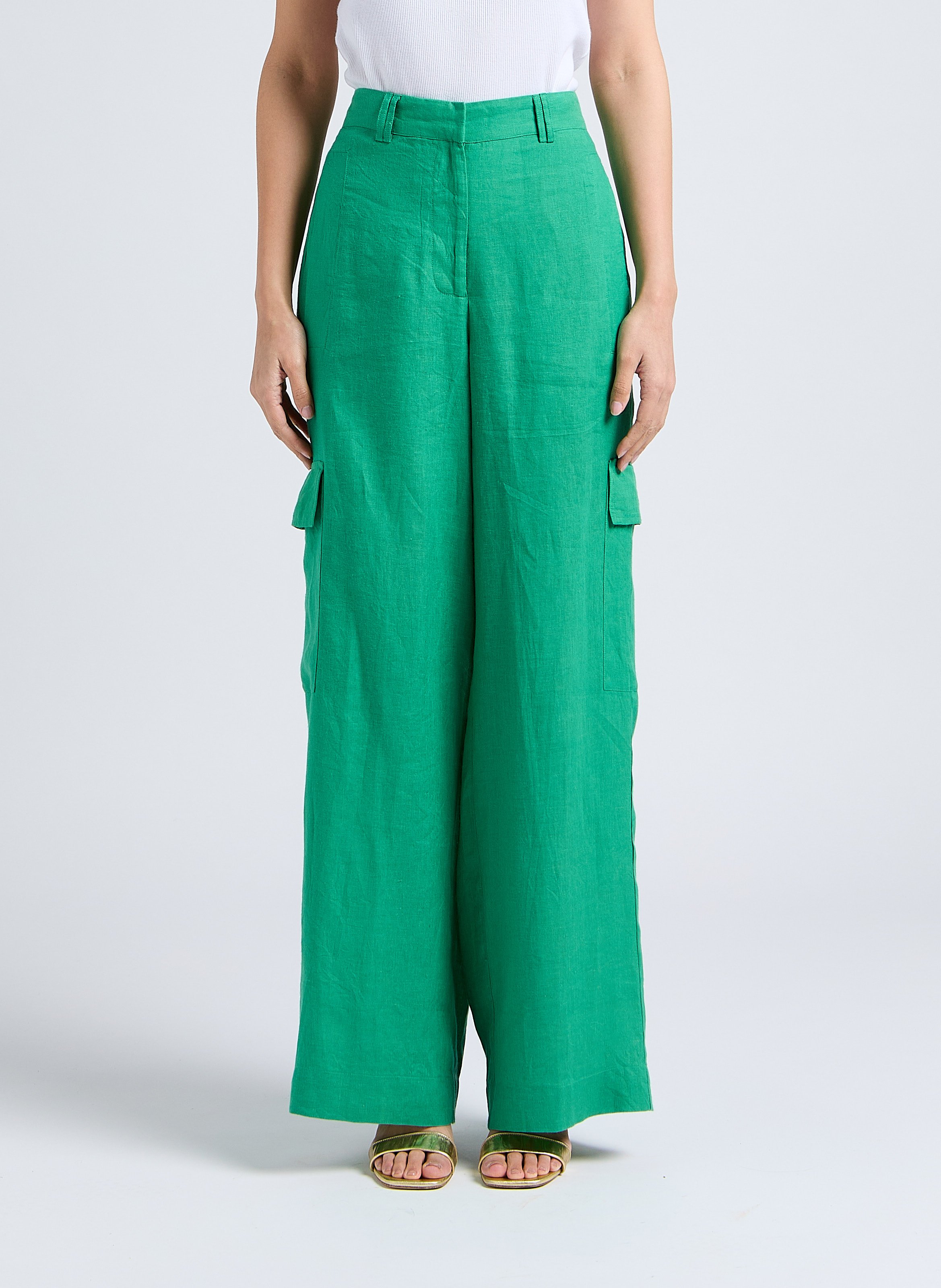 Wide-leg linen pants MES DEMOISELLES