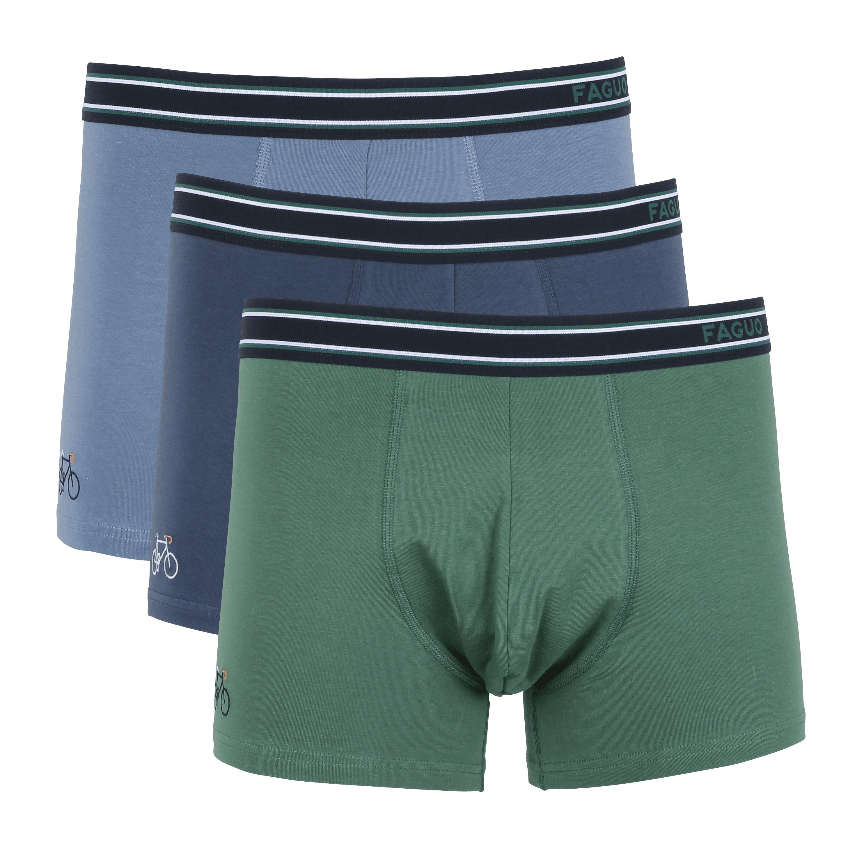 3er-Pack Boxershorts aus Stretch-Baumwolle FAGUO Mehrfarbig