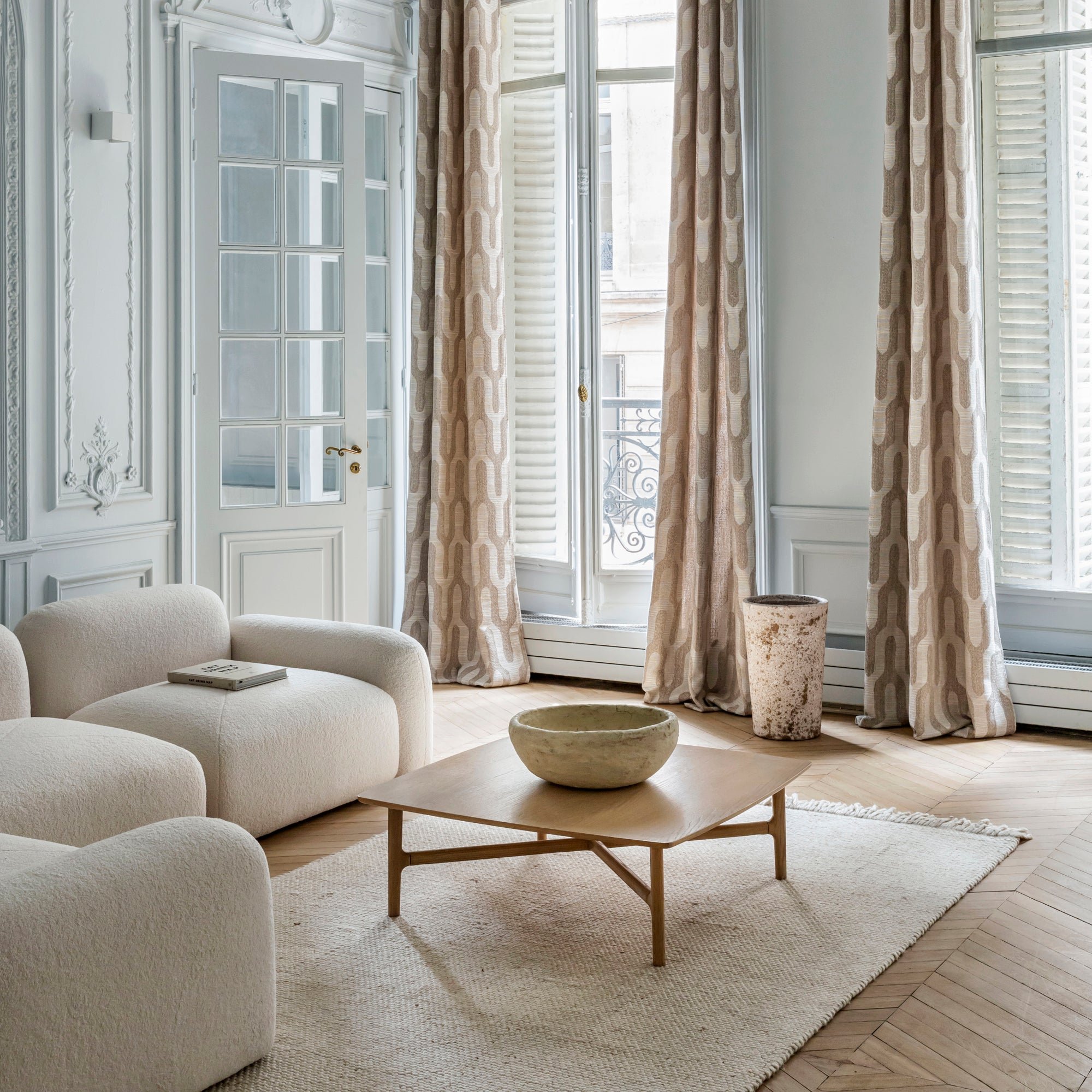 MARCUS - Linen curtain with eyelets MADURA Beige