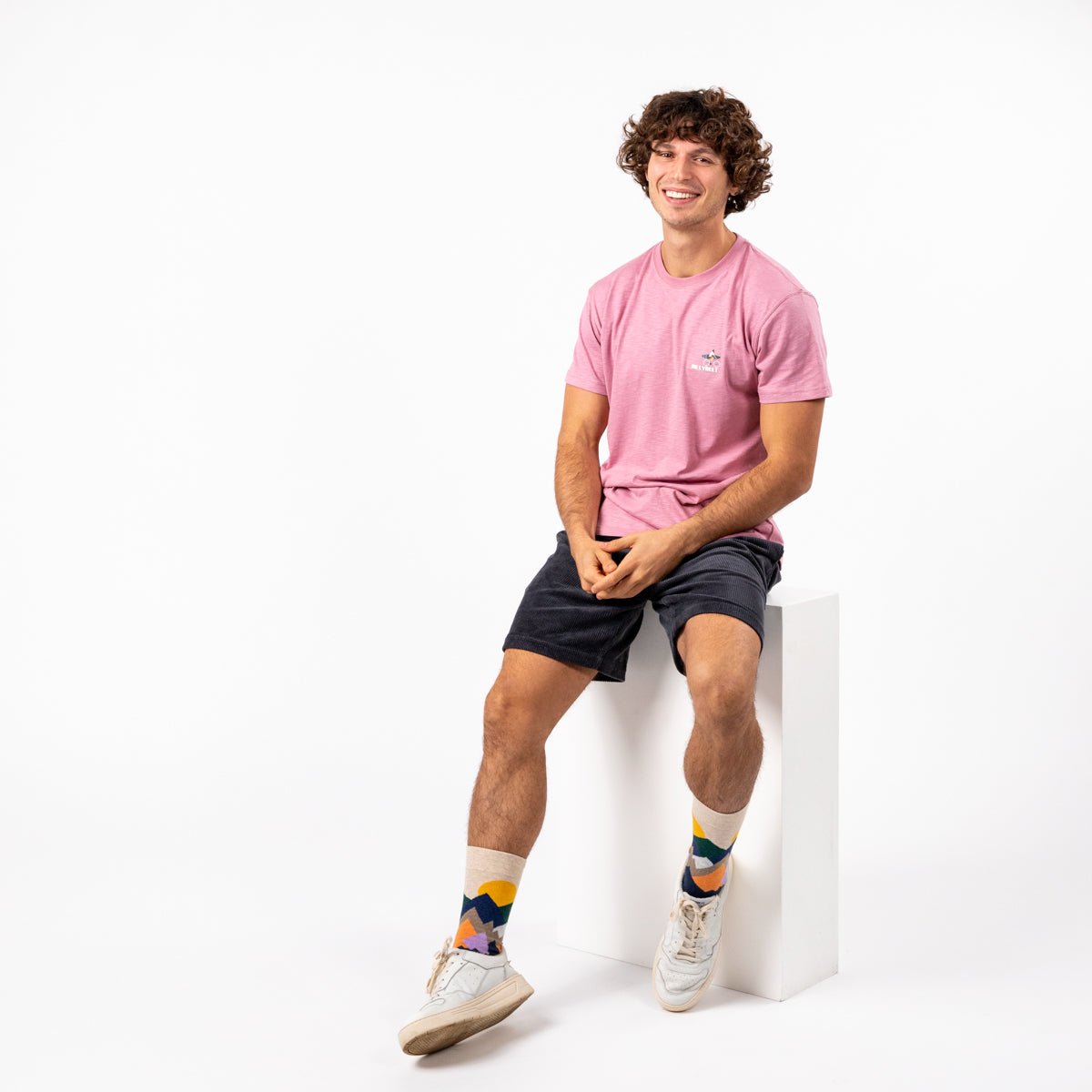 Organic cotton vintage T-shirt BILLYBELT Pink