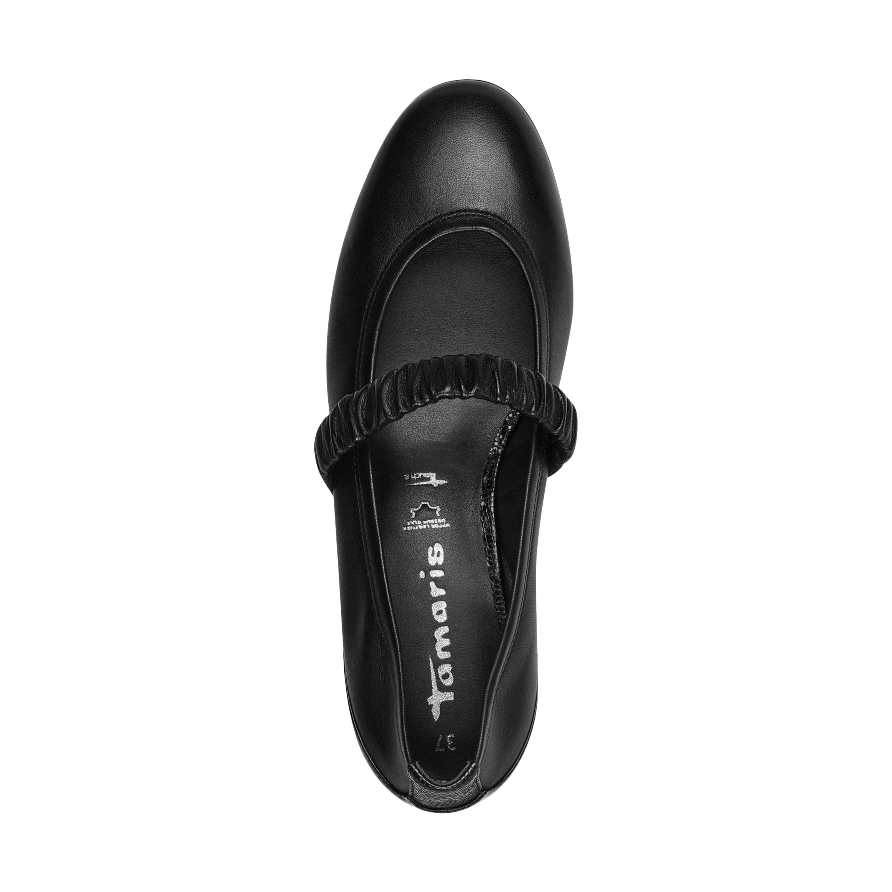 Leather ballet pumps TAMARIS Black