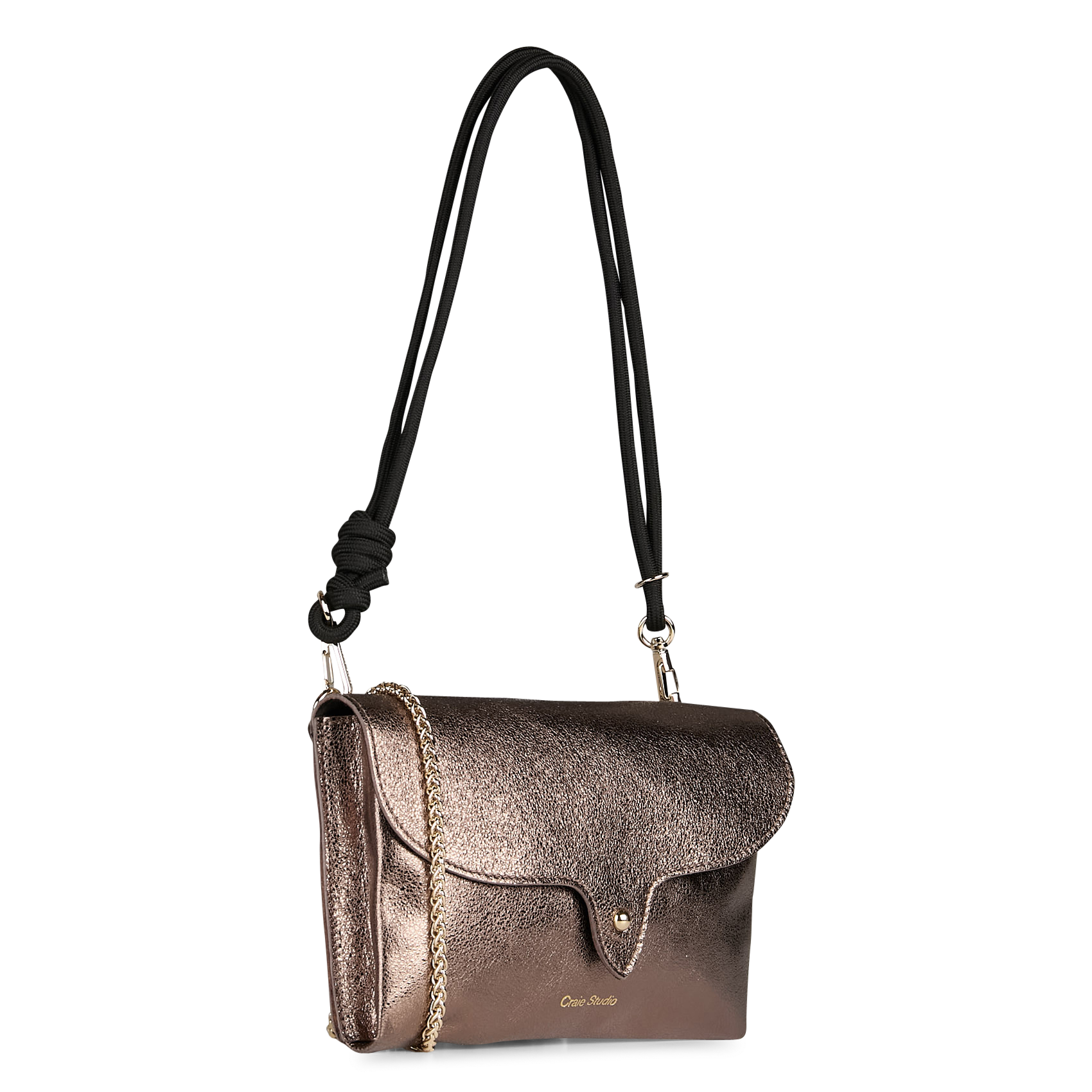 Pochette de soirée en cuir  CRAIE STUDIO Doré