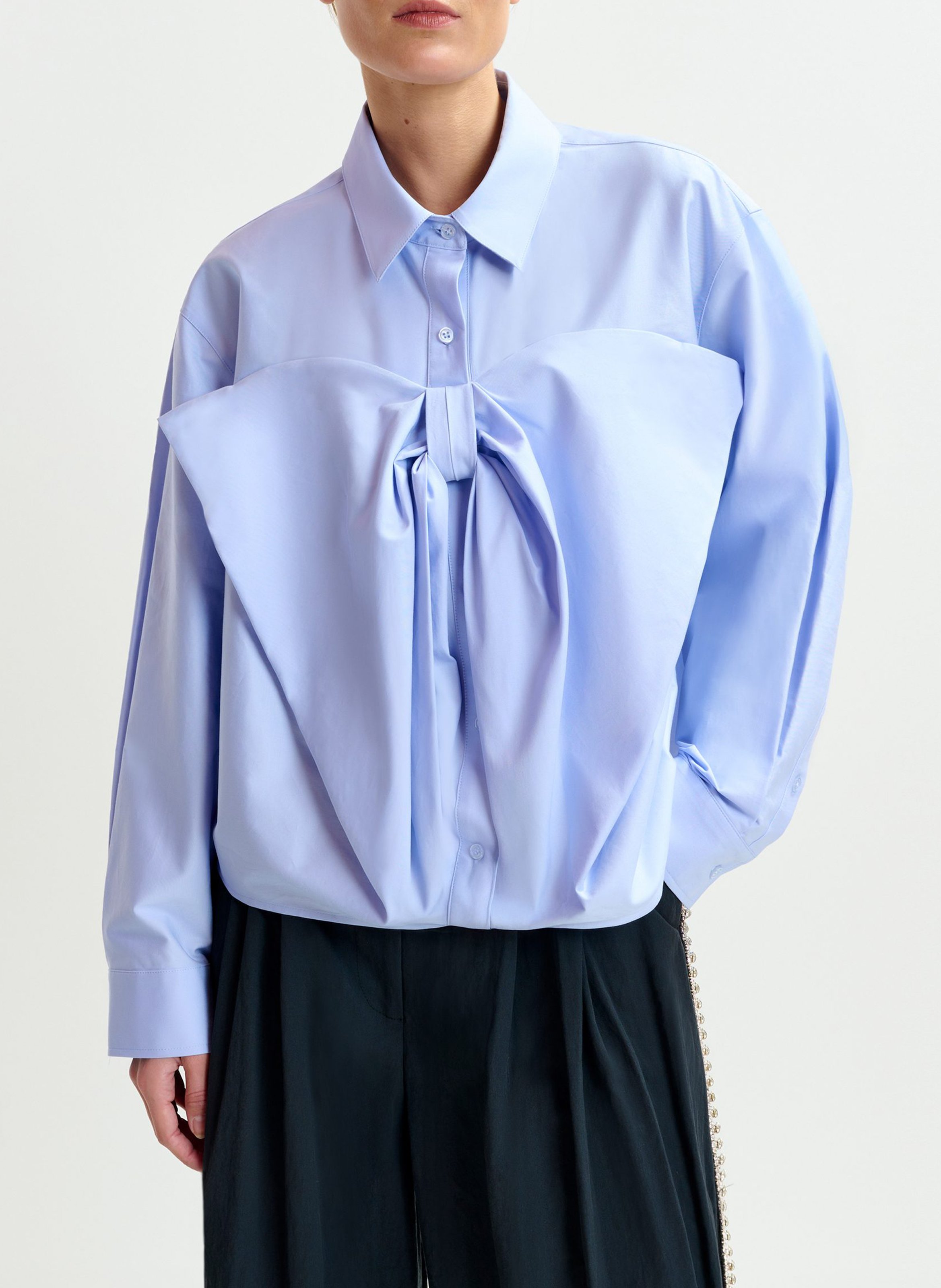 Cotton and linen shirt with classic collar ESSENTIEL ANTWERP