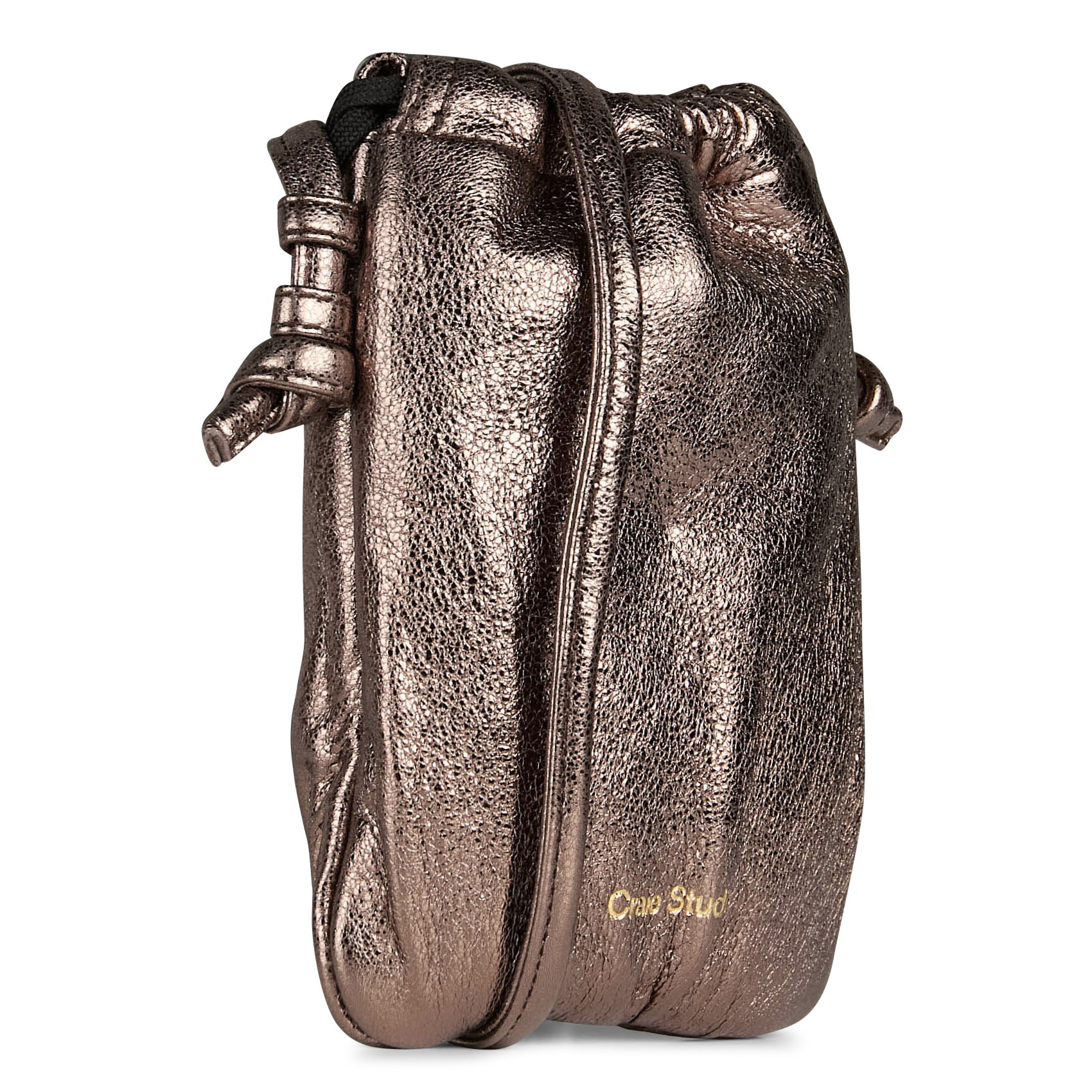 Sac bourse en cuir craquelé CRAIE STUDIO Doré