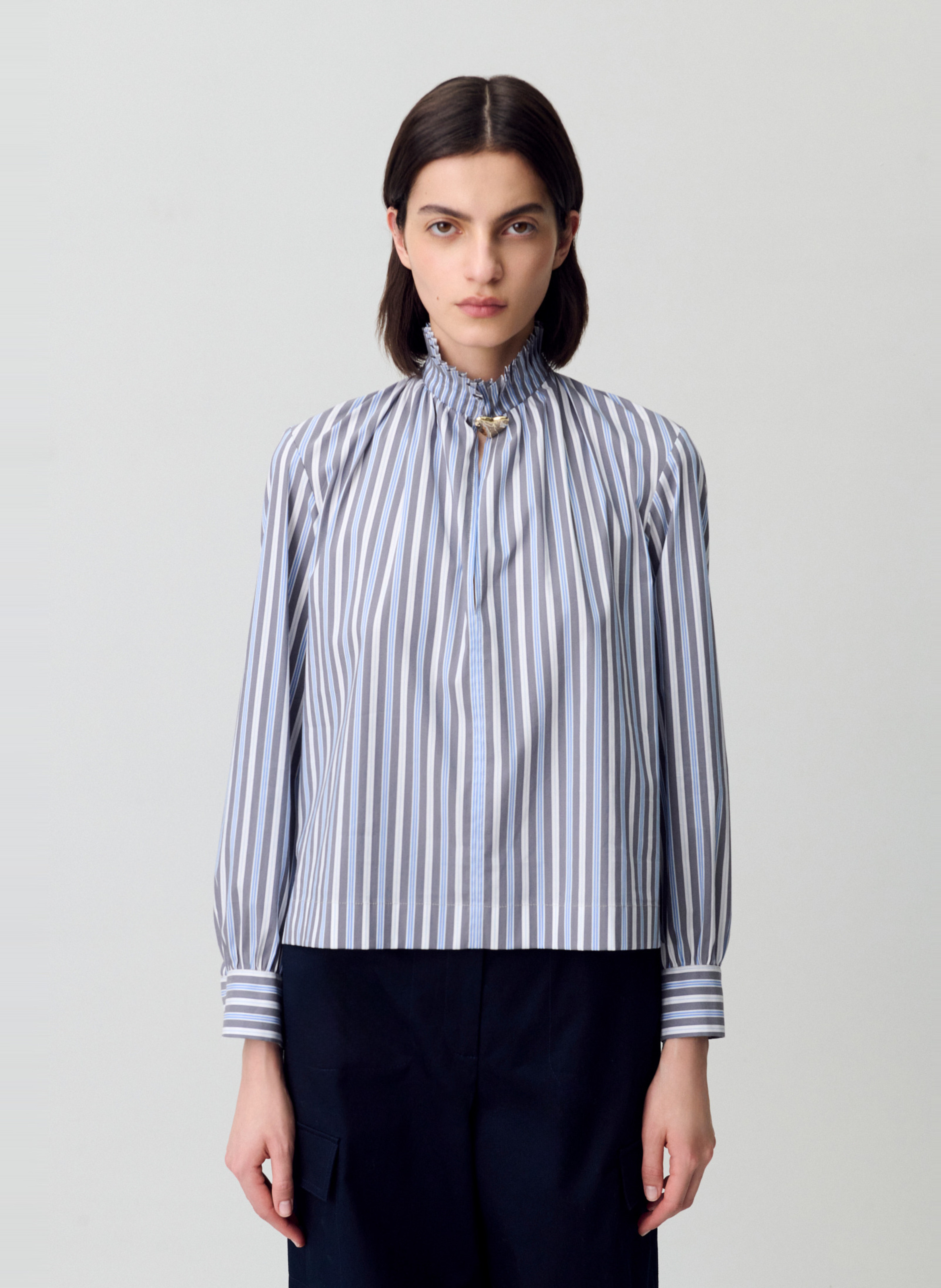 Victorian collar cotton blouse CLAUDIE PIERLOT Multicolored