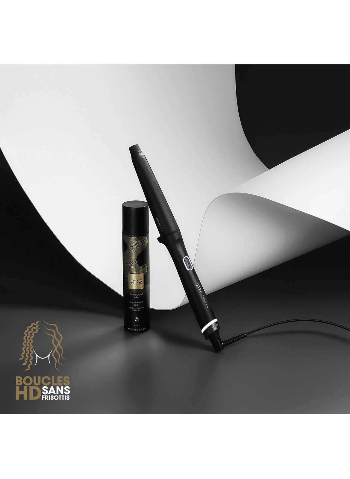 GHD CHRONOS CURVE CONICAL WAND CURLER GHD Noir