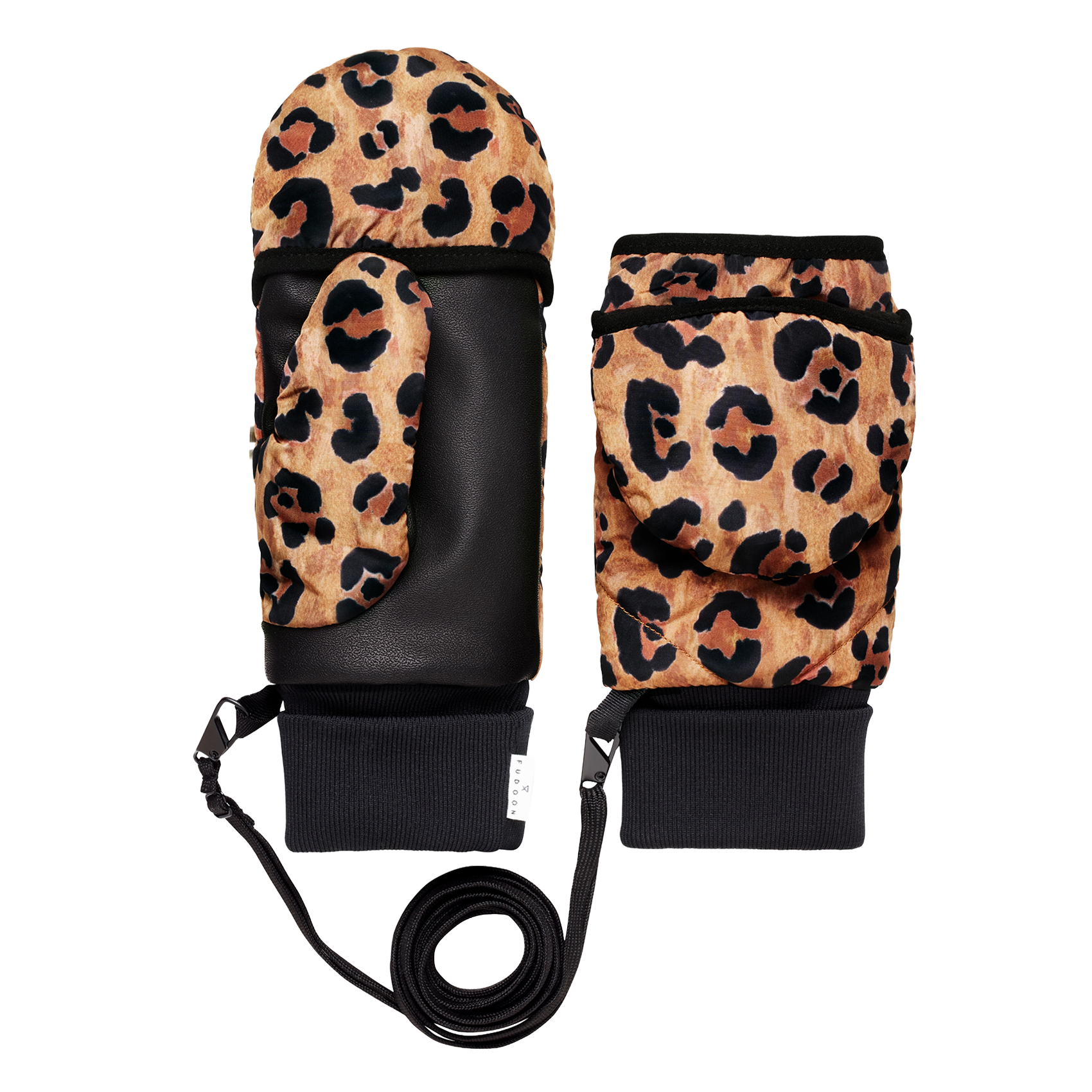 Fingerlose Handschuhe mit Leopardenmuster FUDOON