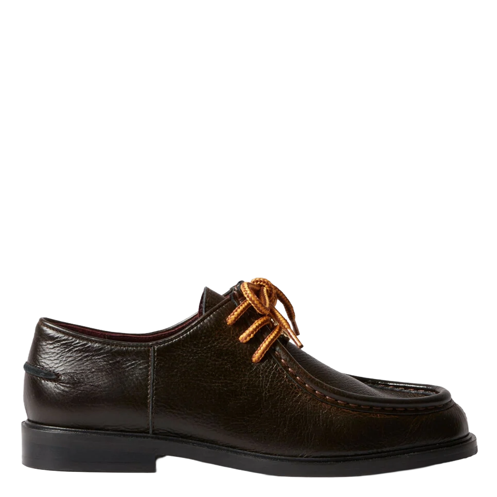 Mocassins unis à lacets en cuir CLAUDIE PIERLOT Marron