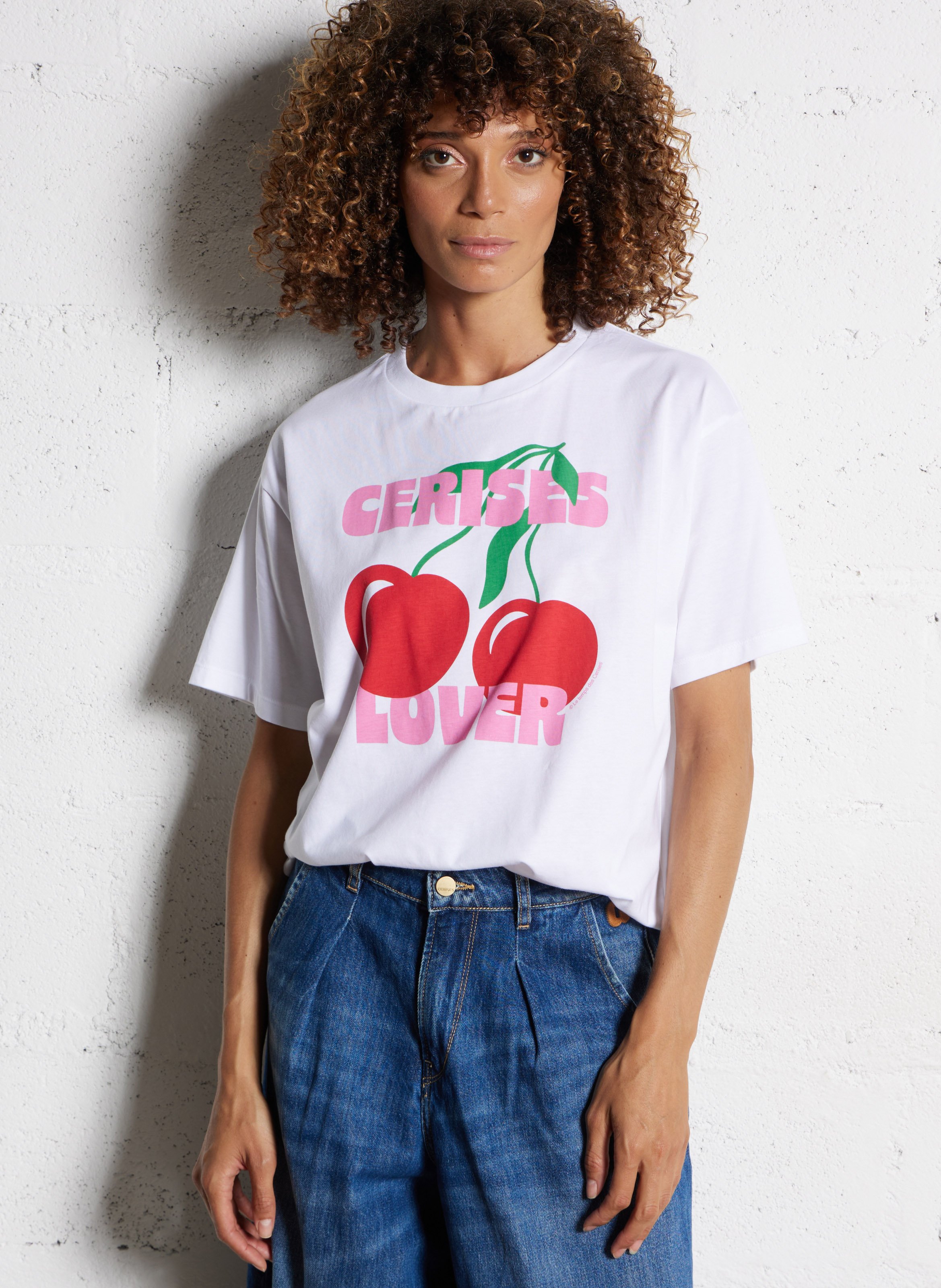 Camiliday round-neck sleeveless cotton top LE TEMPS DES CERISES White