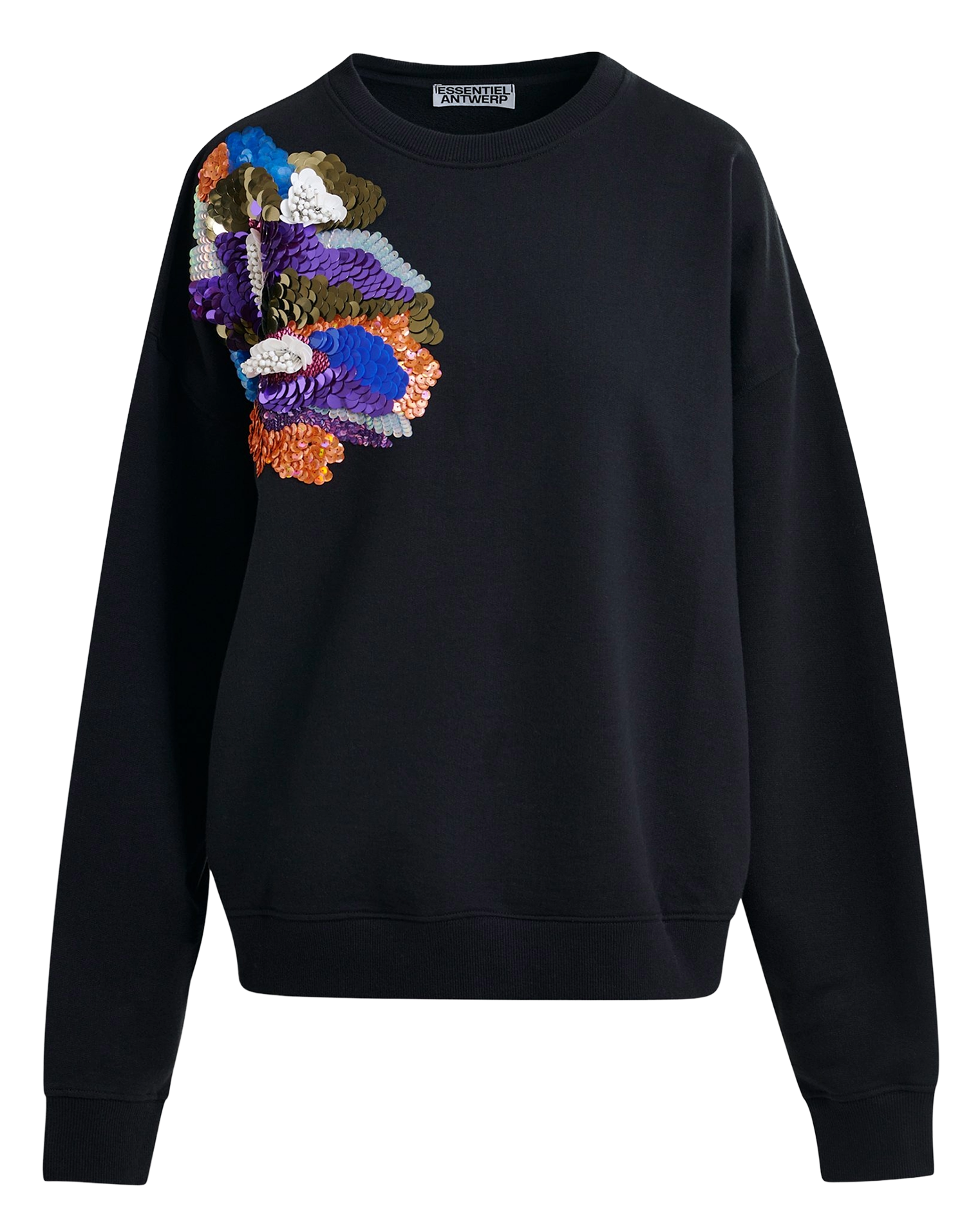 Sweat oversize col rond brodé ESSENTIEL ANTWERP Multicolore