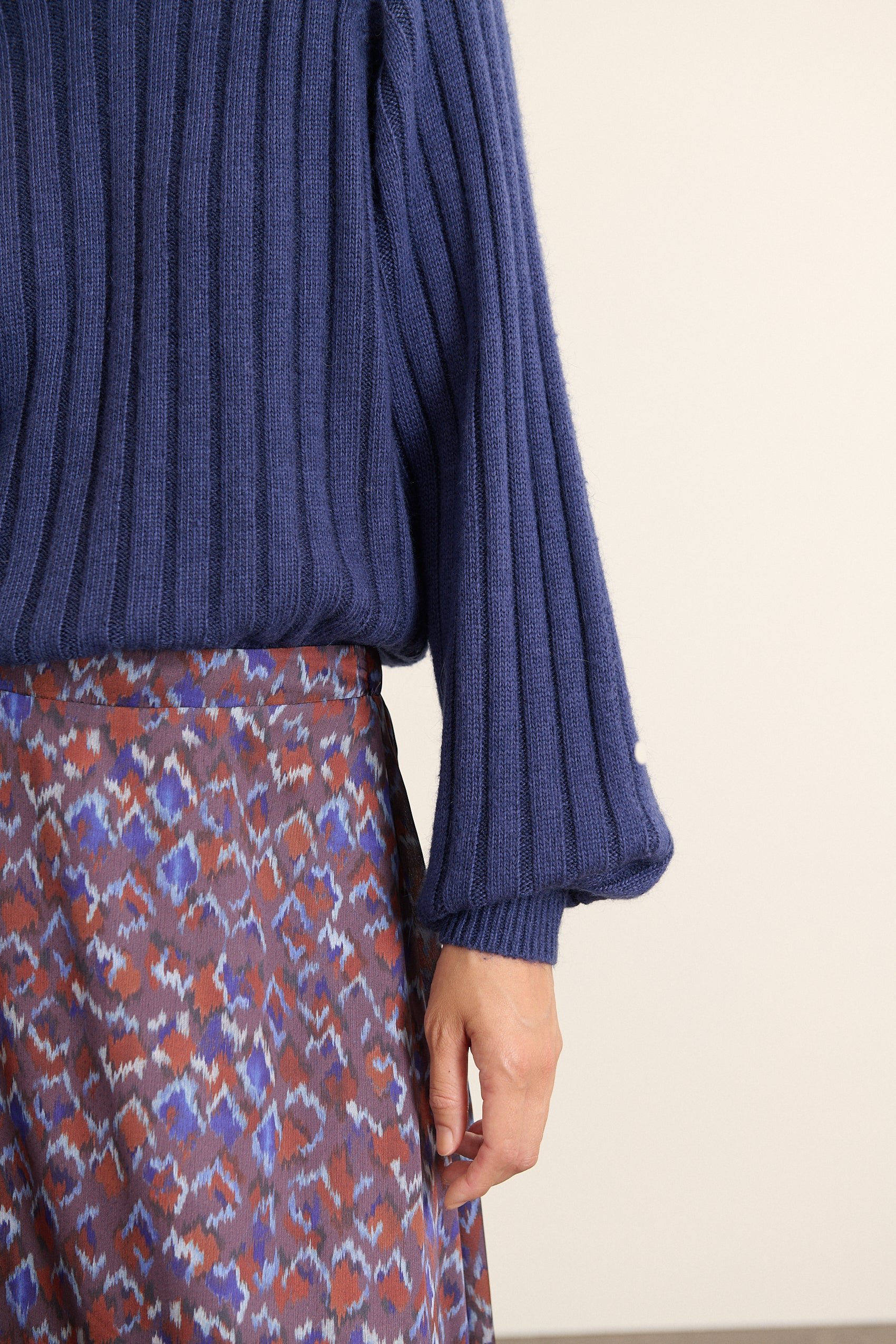 Ribbed knit sweater GARANCE PARIS Blue