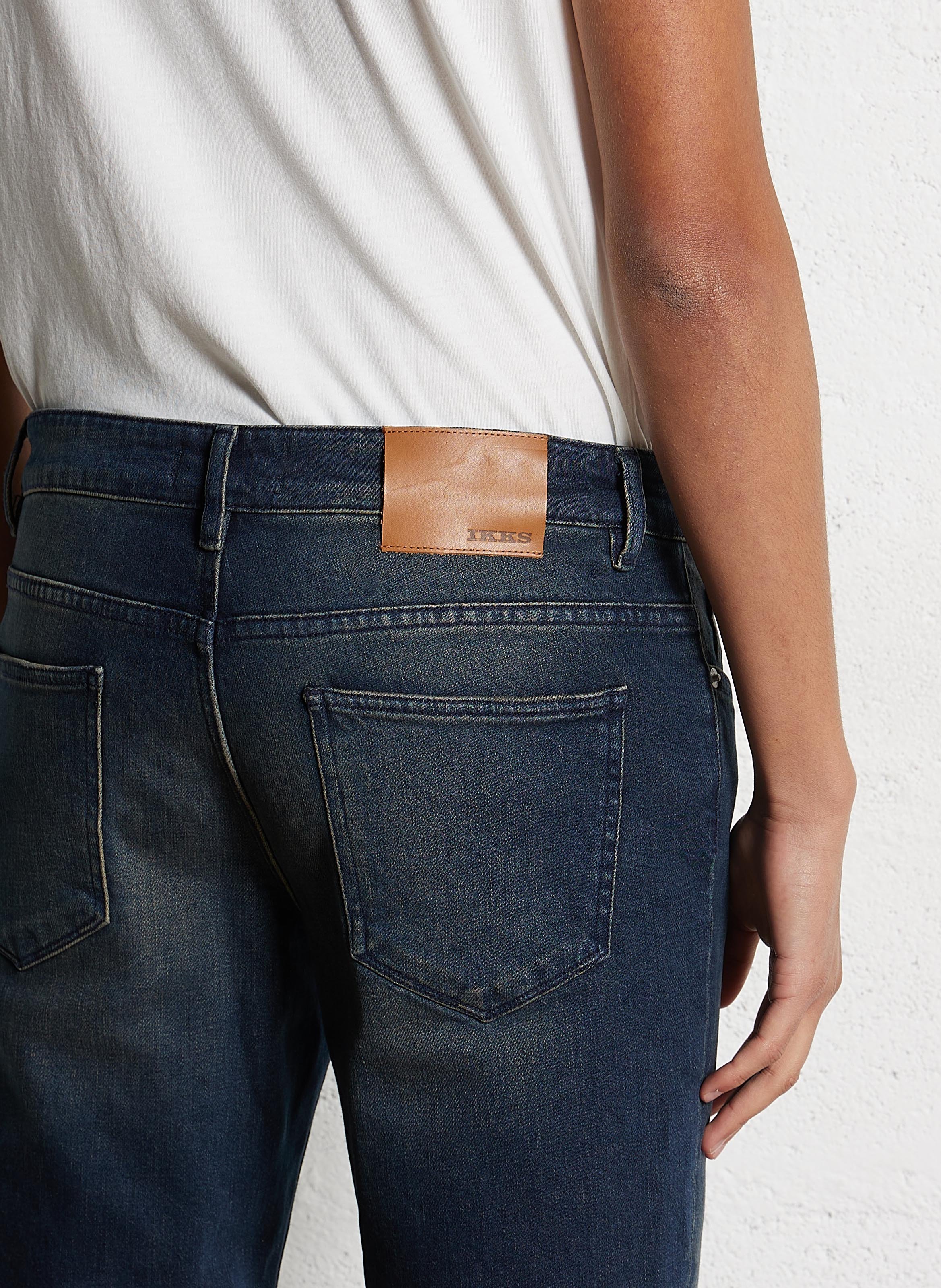 Gerade geschnittene Jeans aus Baumwoll-Mix IKKS Blau