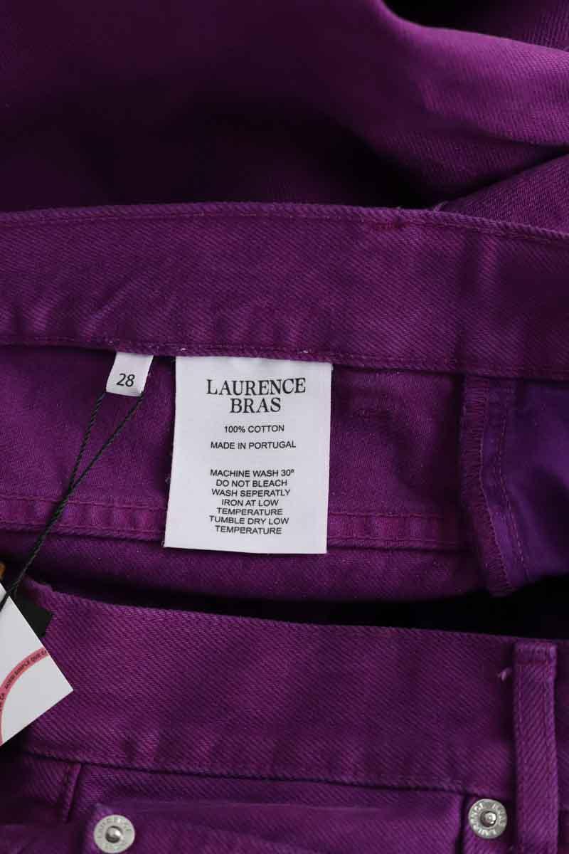Straight cotton-blend pants LAURENCE BRAS - Seconde Main Purple
