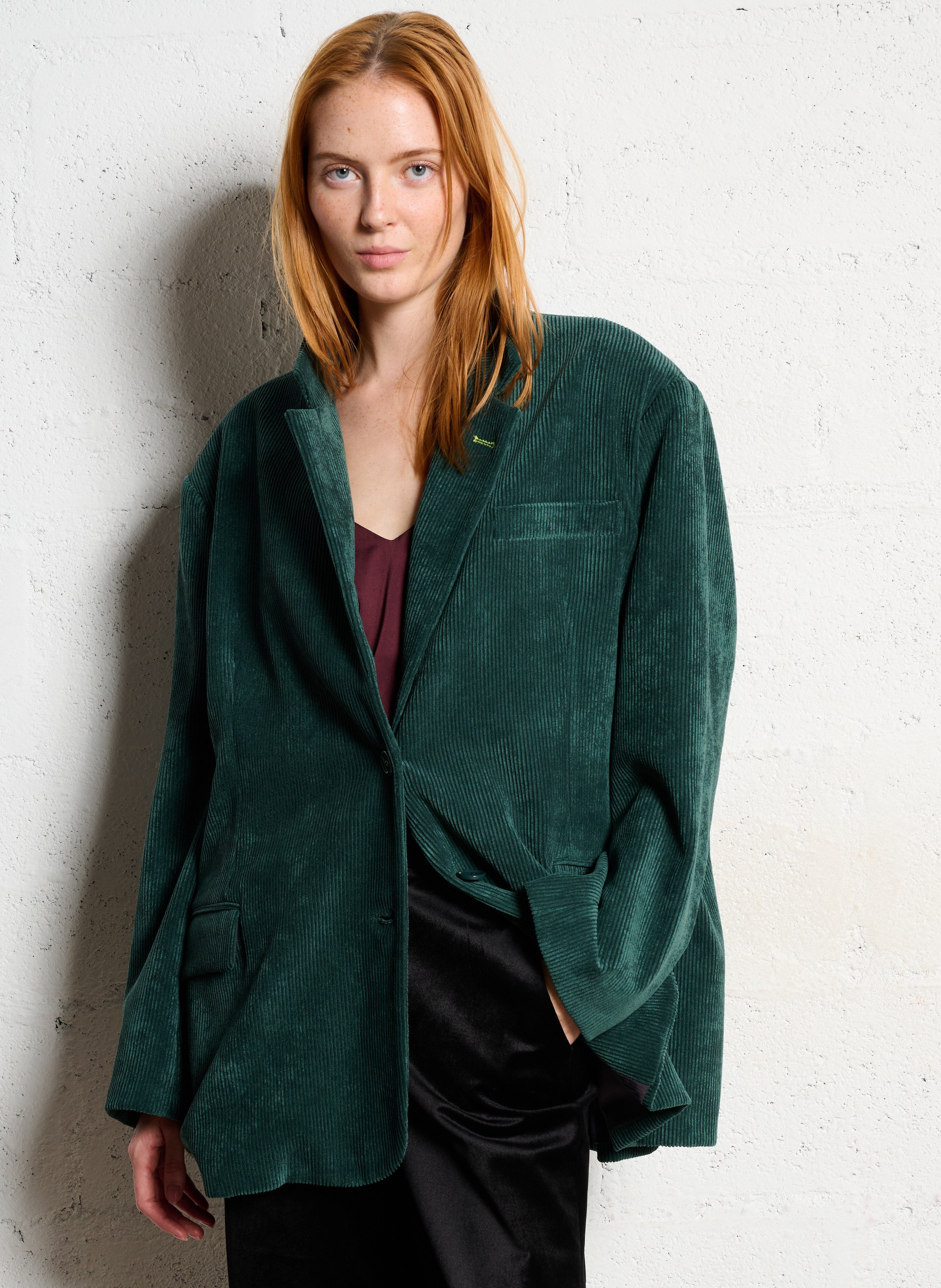 Veste tailleur oversize en velours côtelé IMPERIAL Vert
