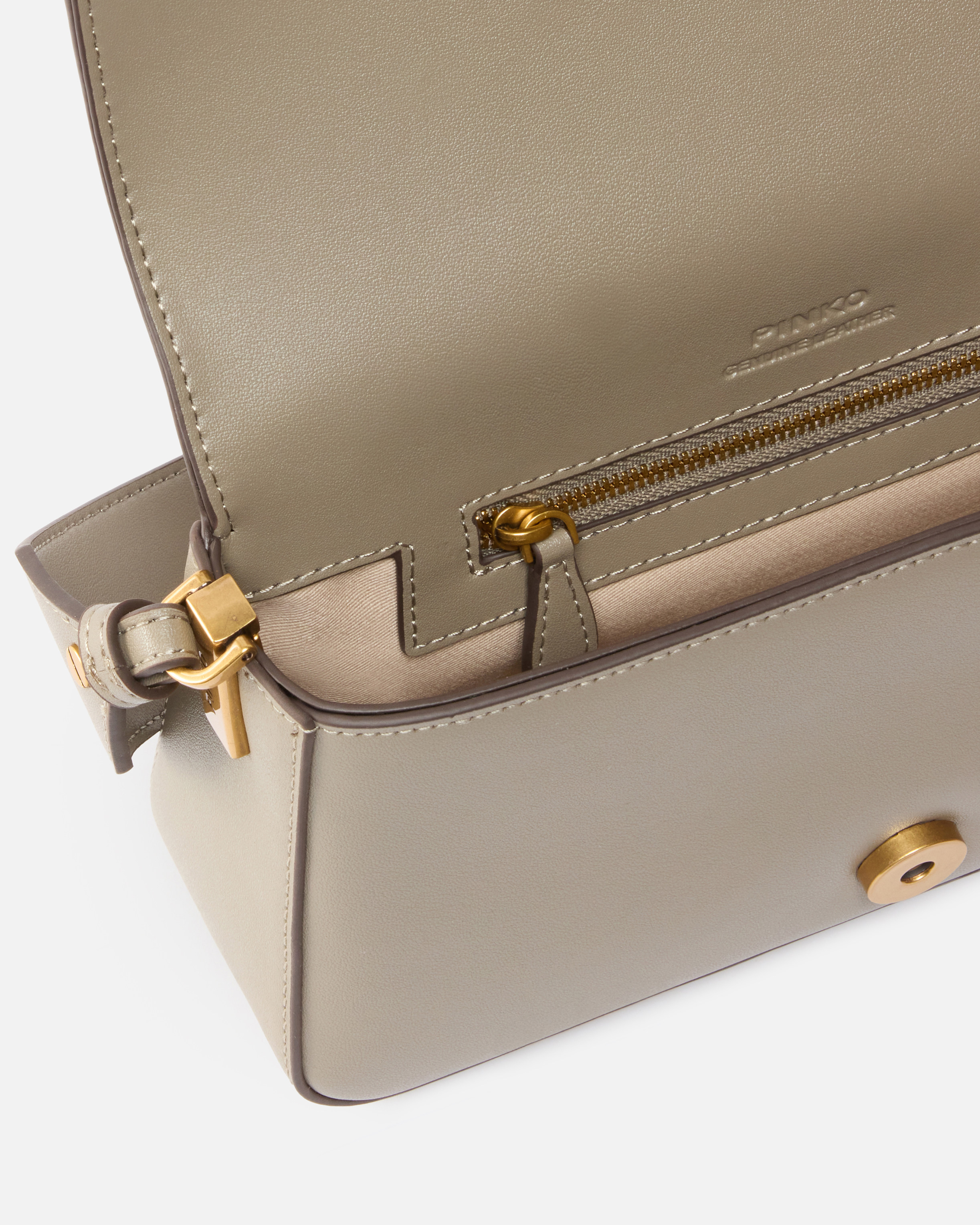 Soft mini love bag in leather shoulder bag PINKO Brown