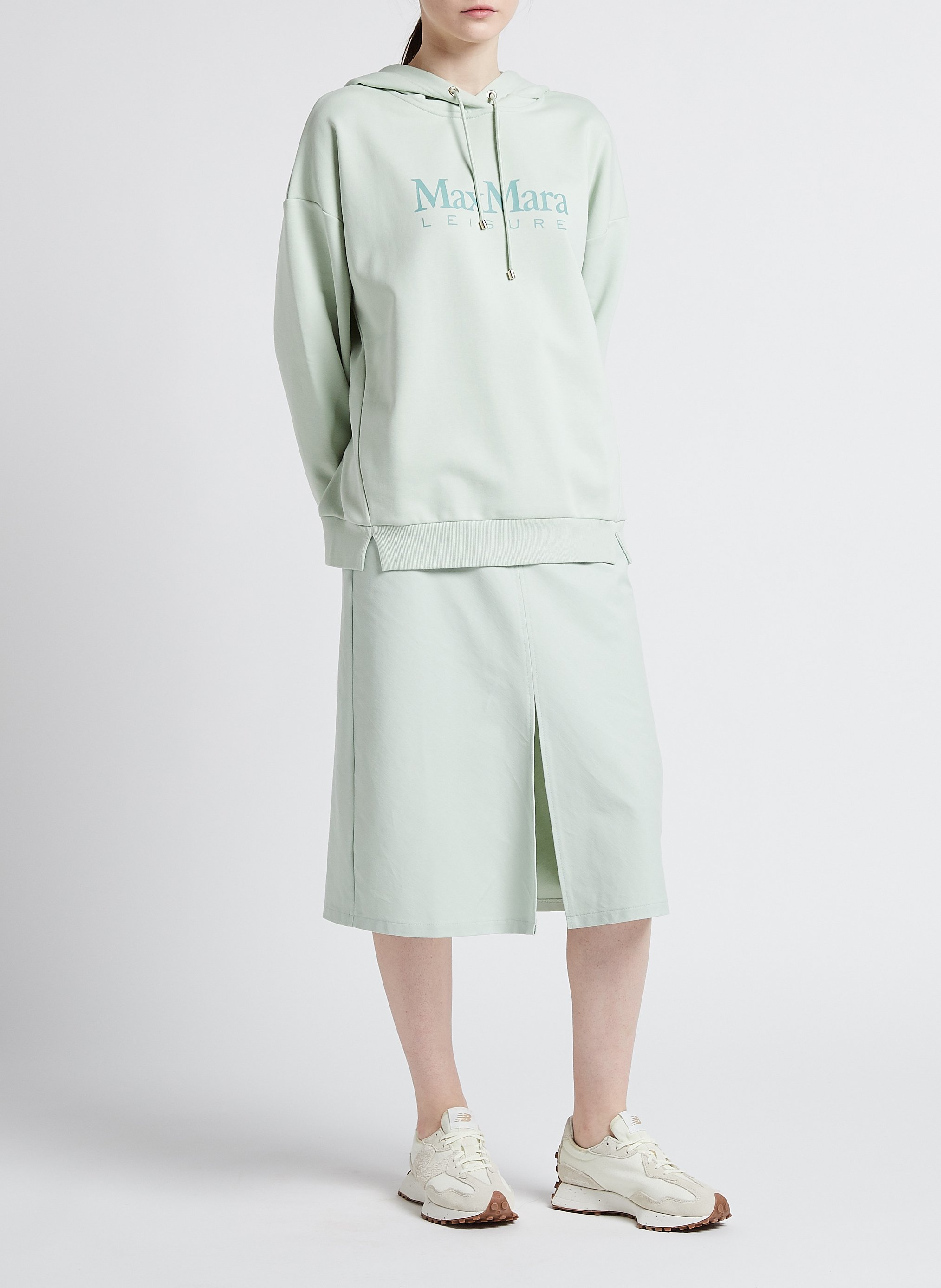 Midirock aus Stretch-Baumwolle MAX MARA LEISURE Grun