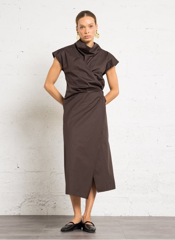 Solid wrap maxi dress Brown Soeur - Women | Place des Tendances Solid wrap maxi dress Brown Soeur - Women | Place des Tendances