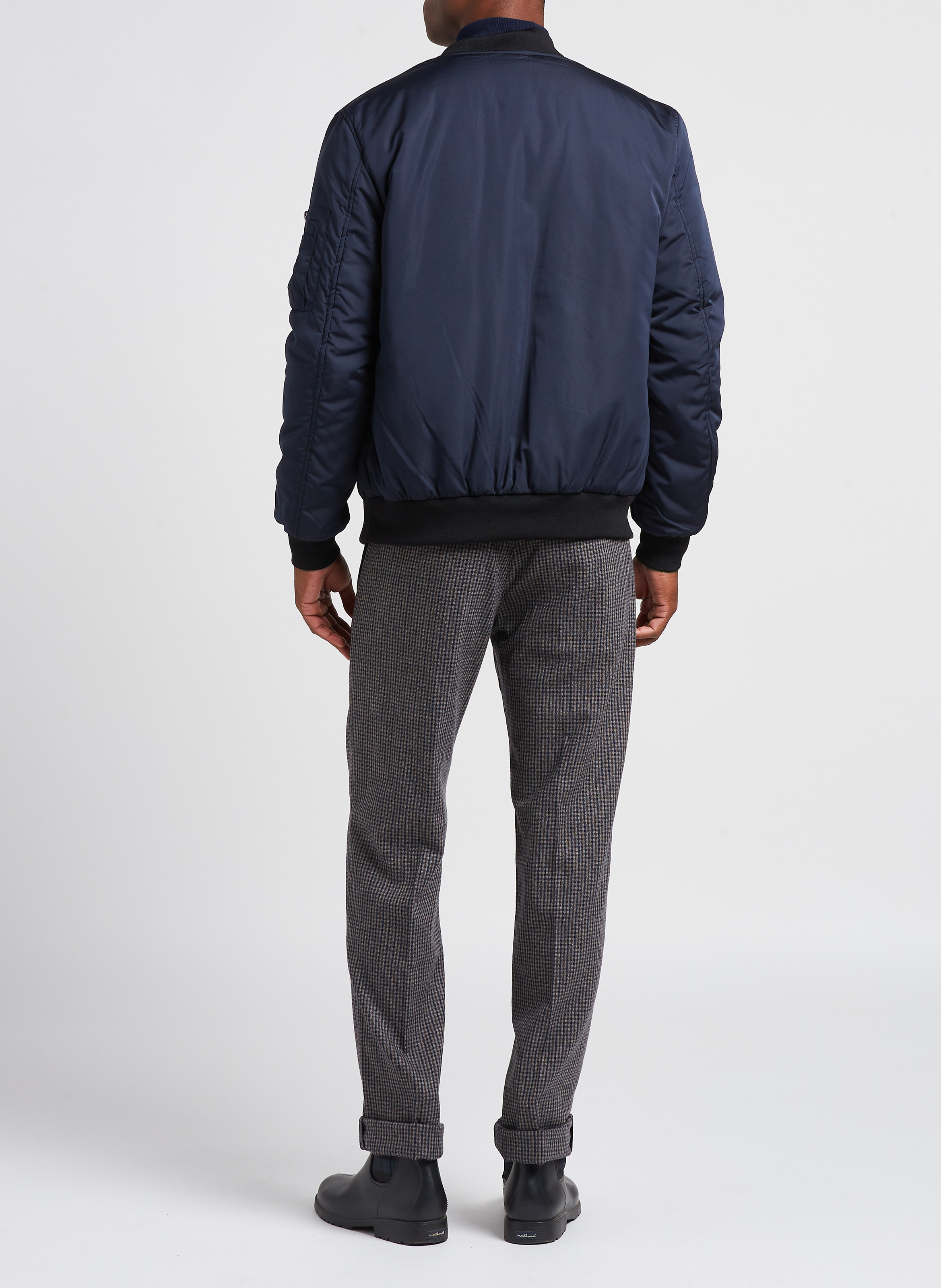 Pantalon droit en laine mélangée SELECTED Gris