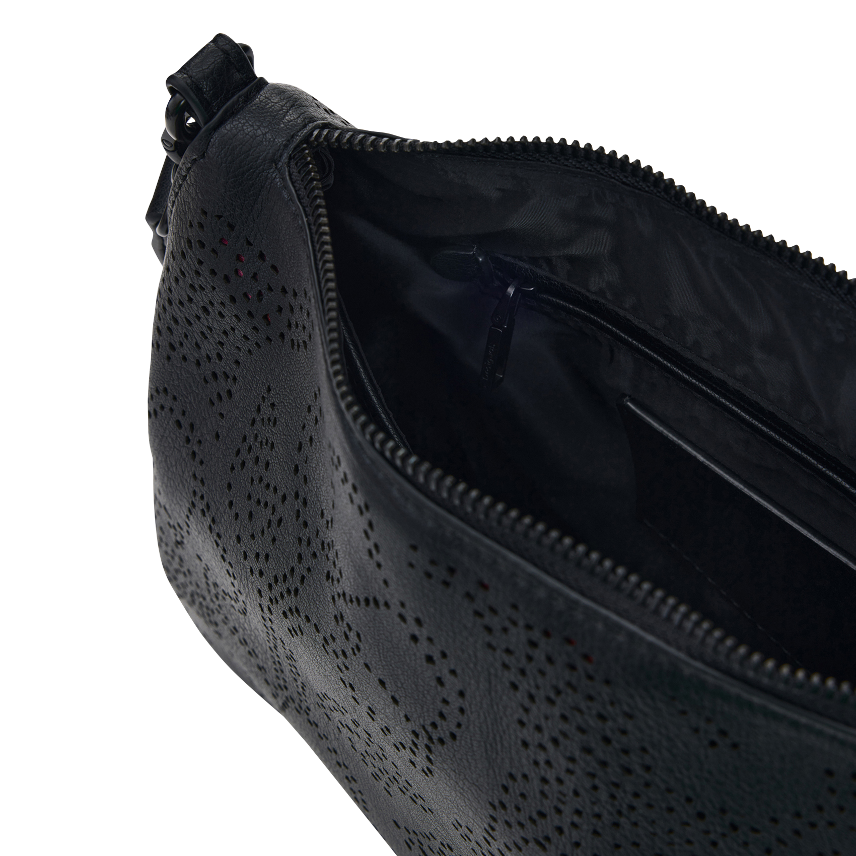 Shoulder bag with floral perforation DESIGUAL Black