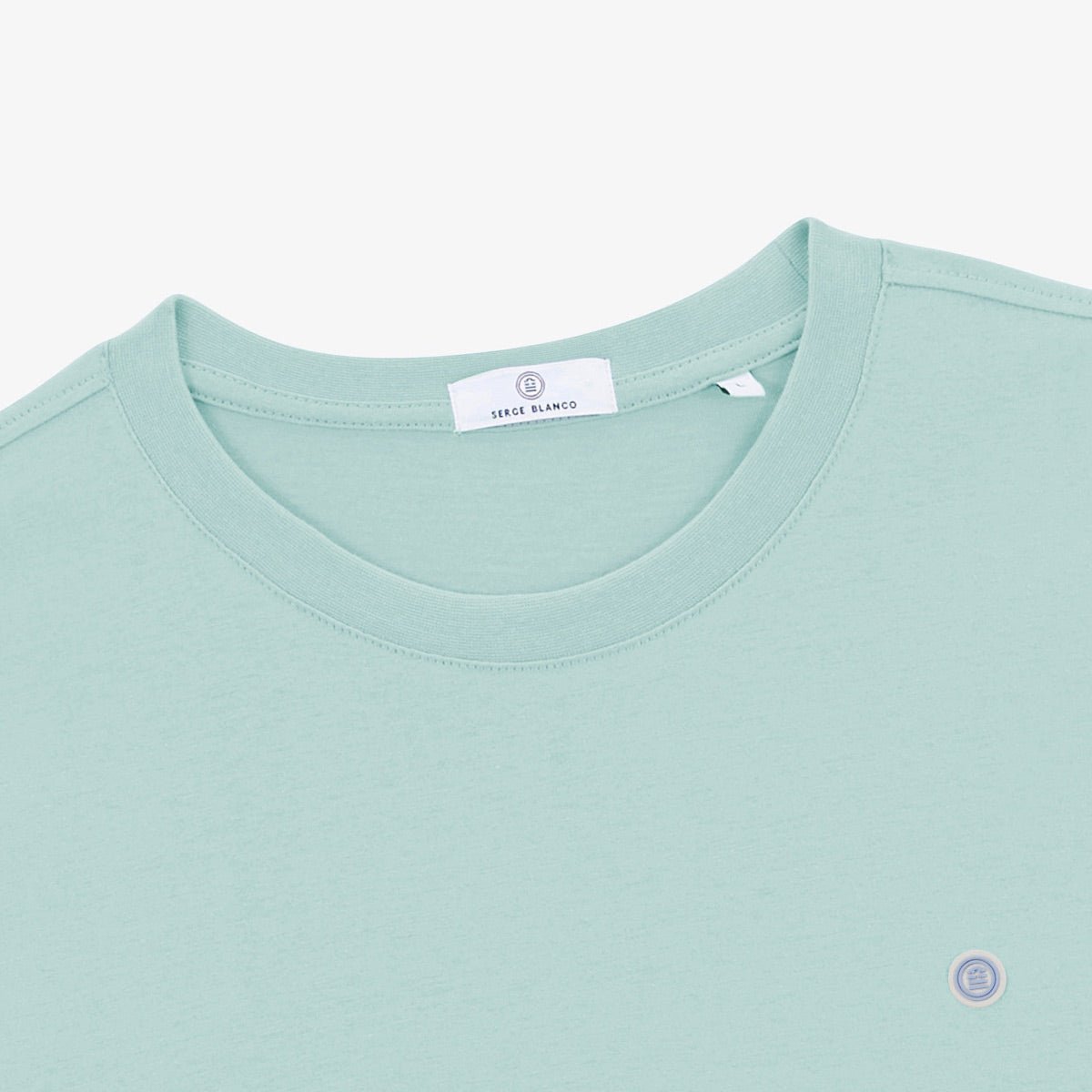 Round-neck cotton T-shirt SERGE BLANCO Blue