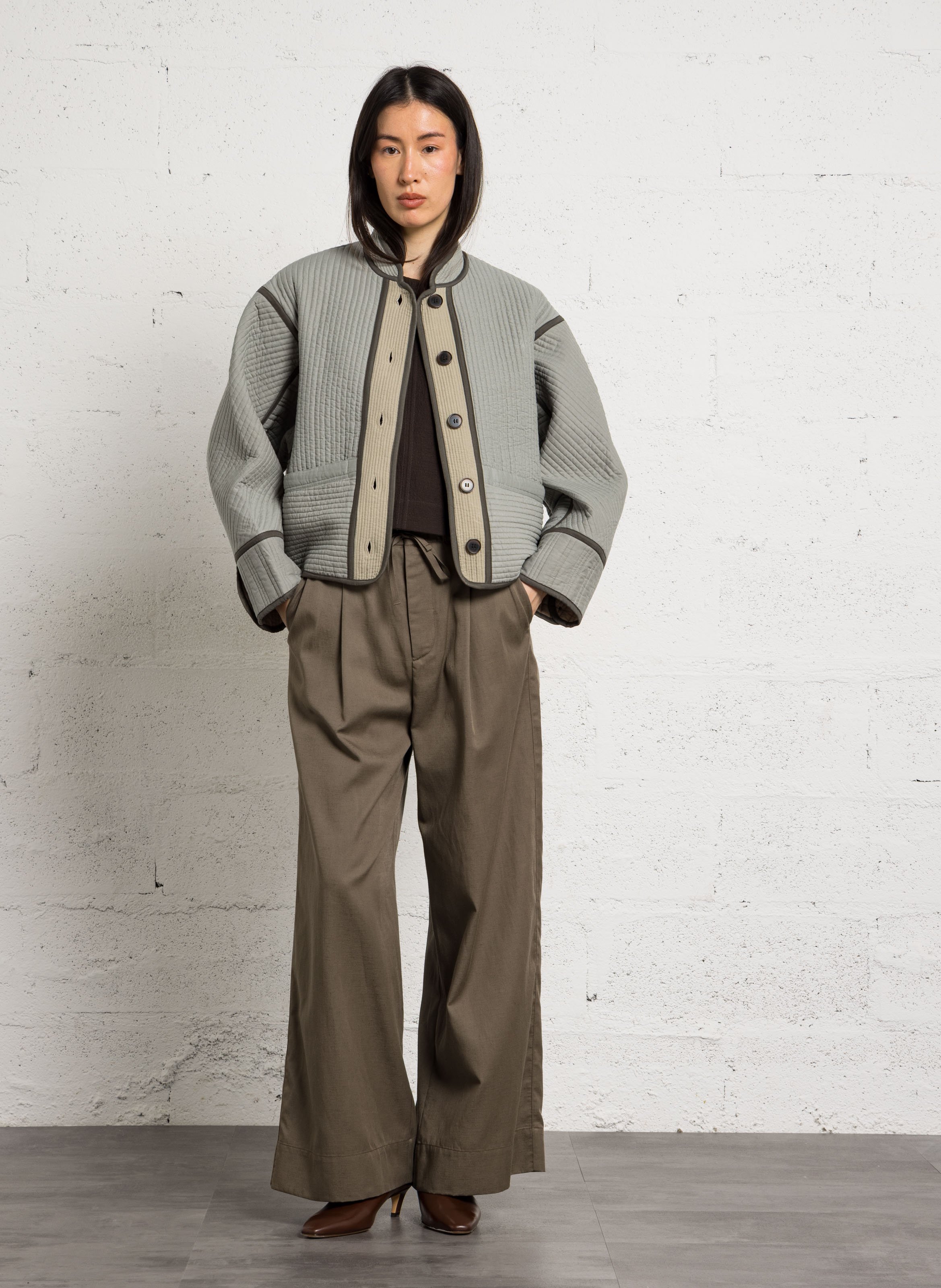 Oversize-Jacke aus Baumwolle SOEUR Grun