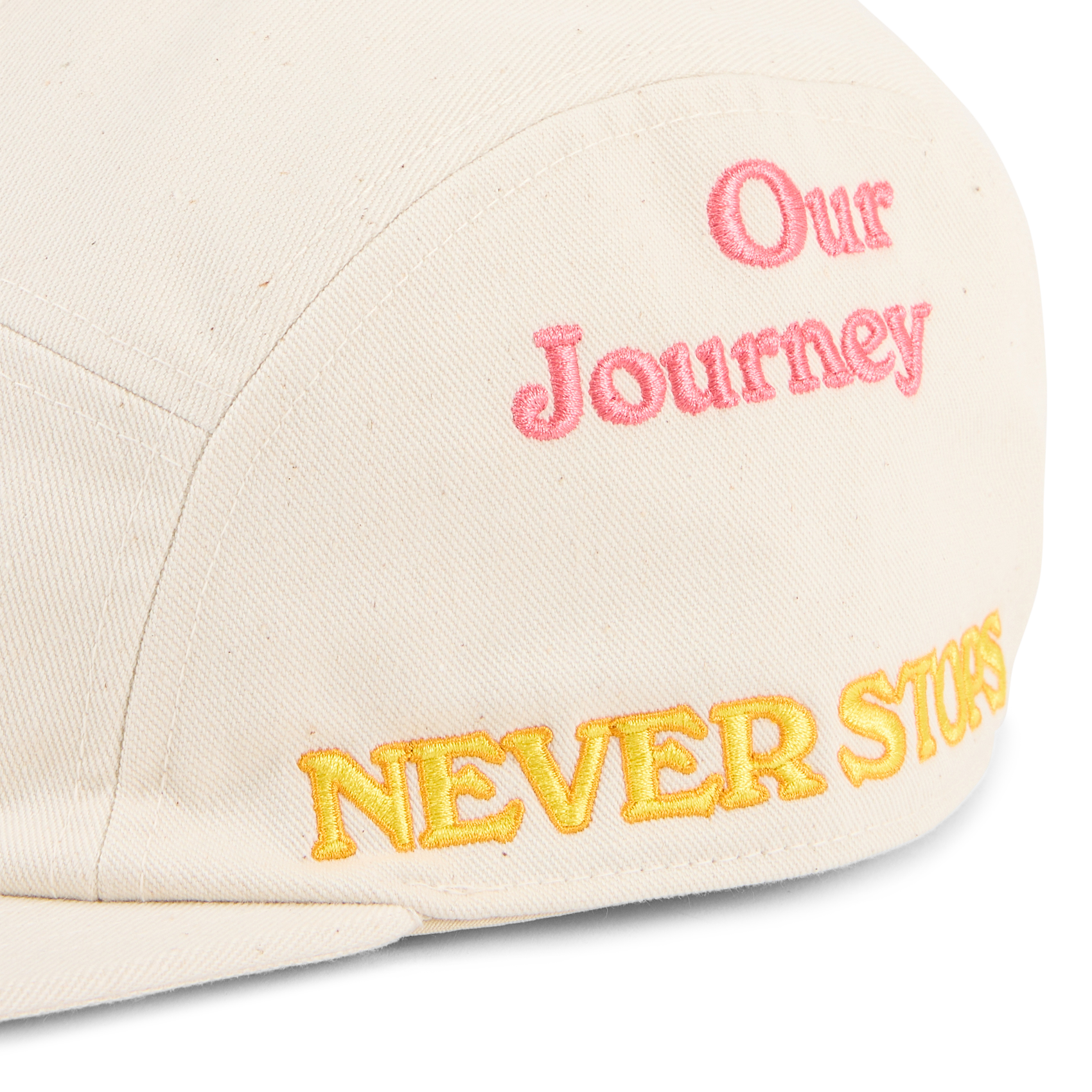 Casquette brodée en coton mélangé Blanc