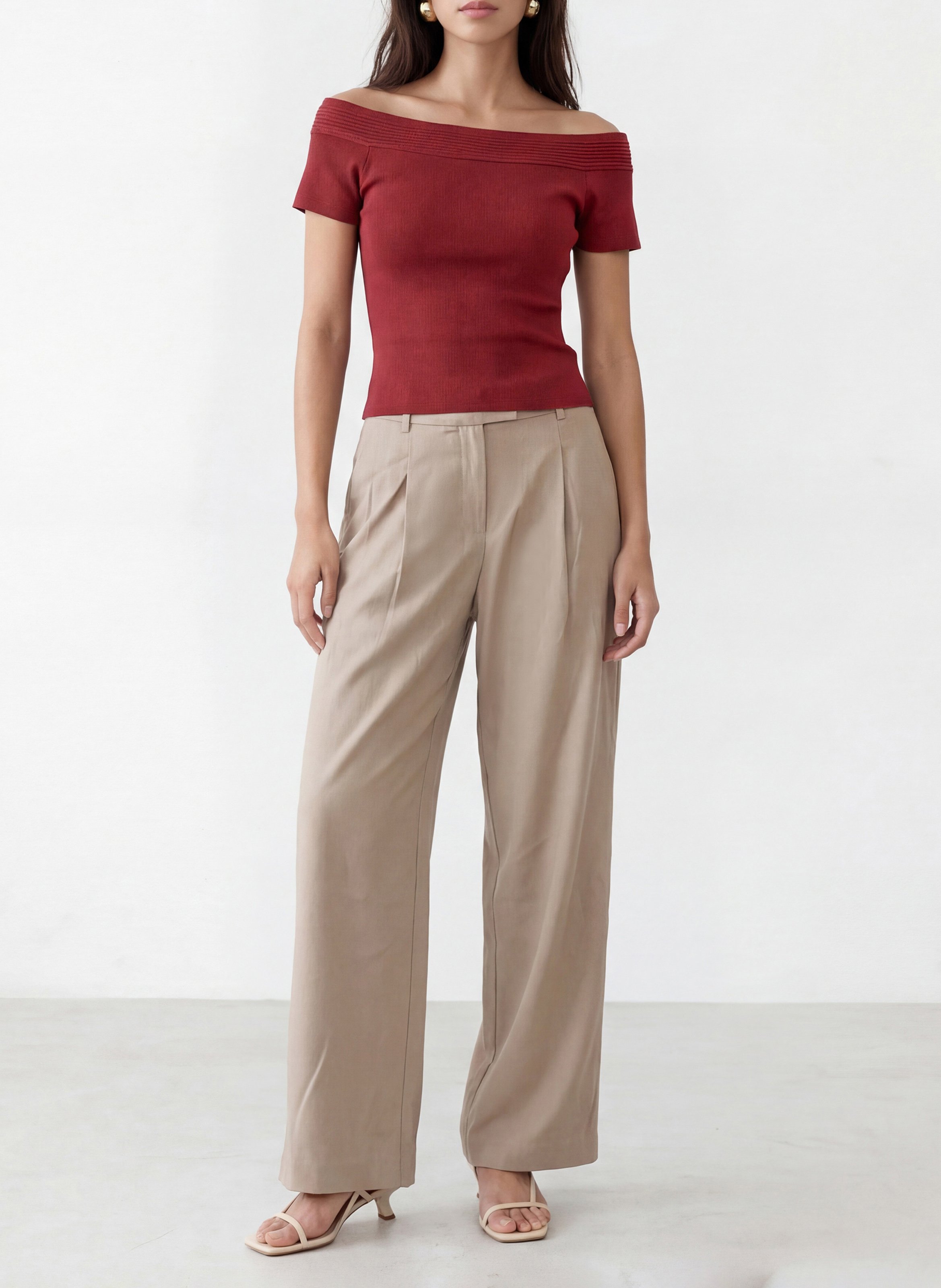 Oberteil mit Bootsausschnitt, tailliert KOOKAI Orange