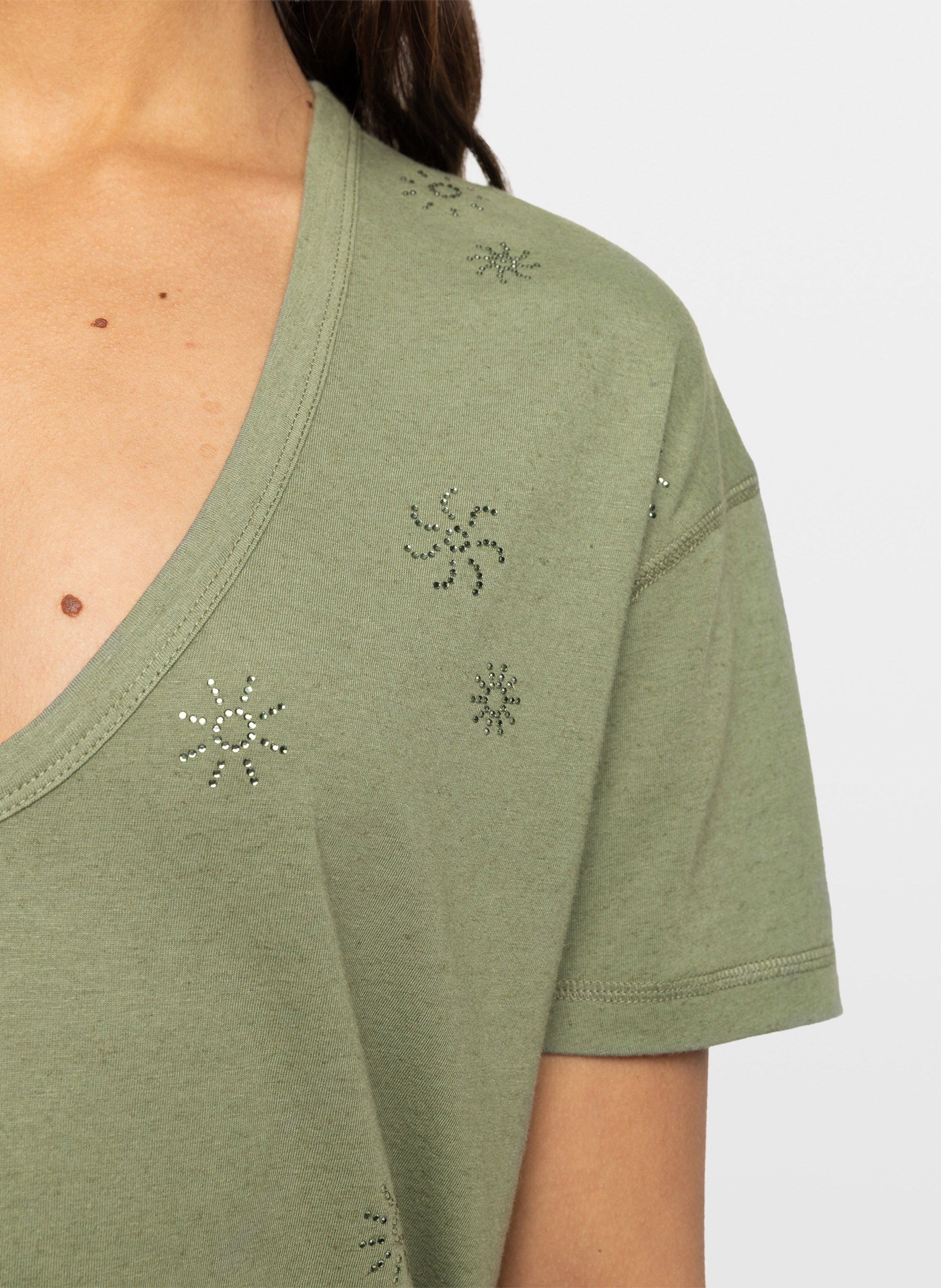 Tee-shirt col V  ZADIG&VOLTAIRE Vert