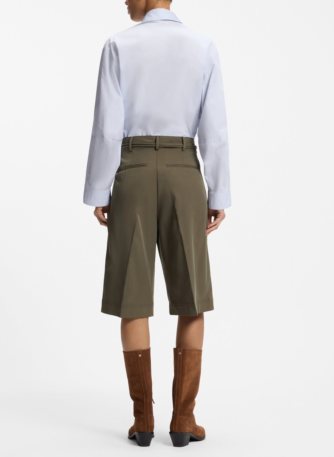 Straight shorts BOSS Khaki