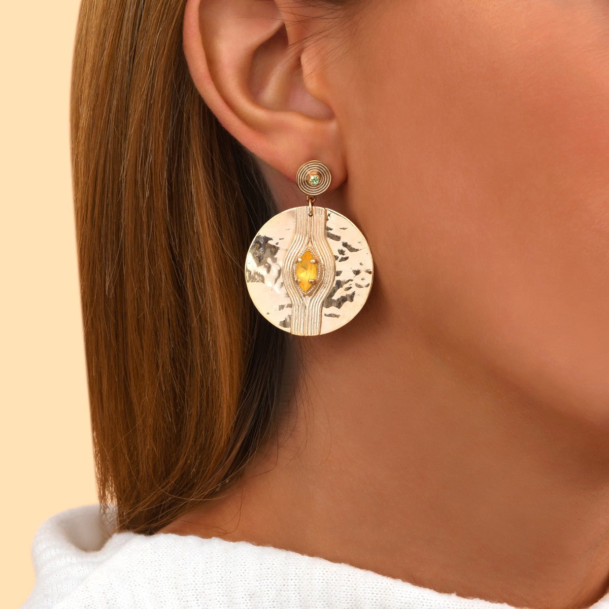 Stud earrings SATELLITE PARIS Yellow