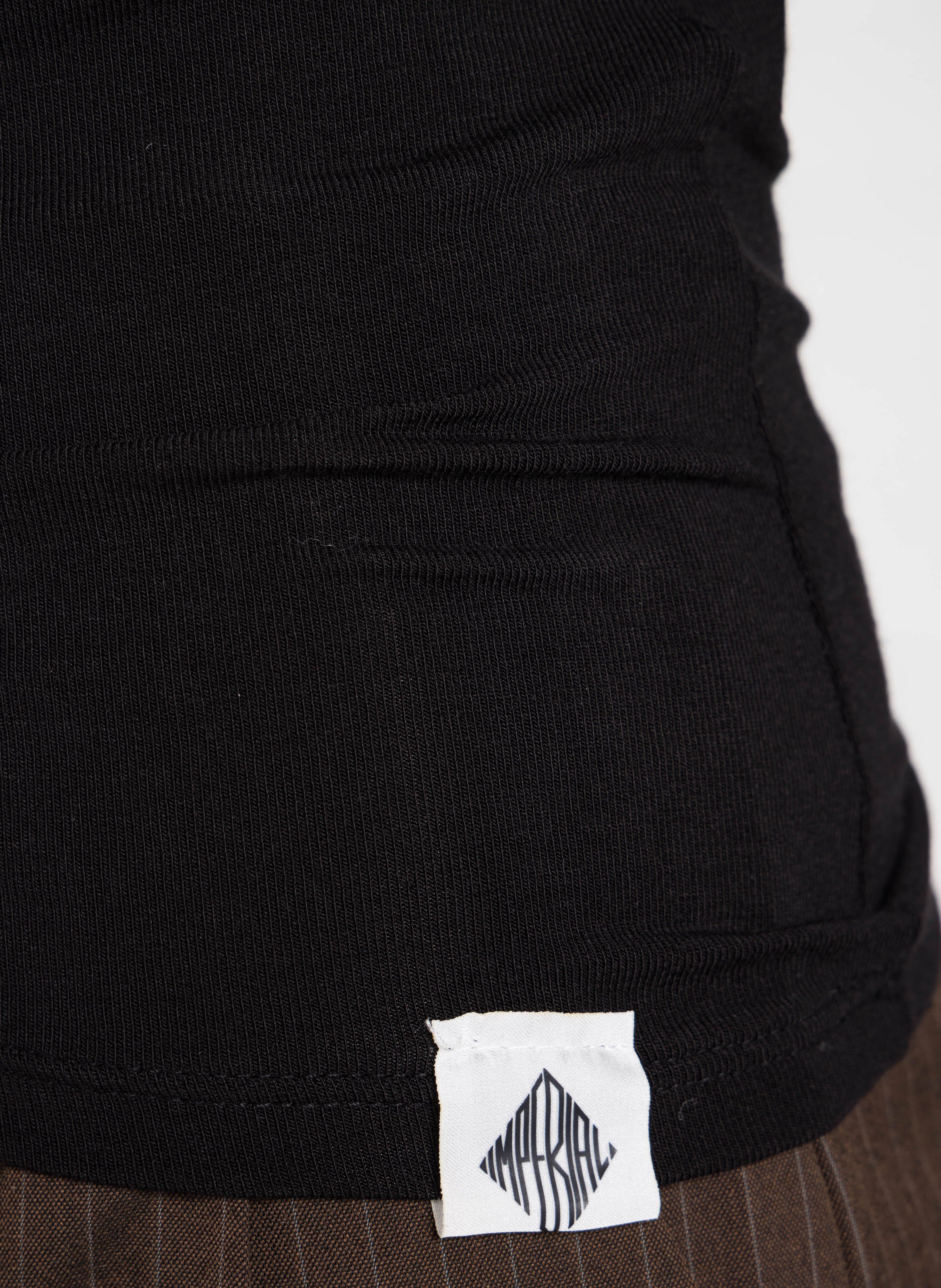 Round-neck wool-blend T-shirt IMPERIAL Black