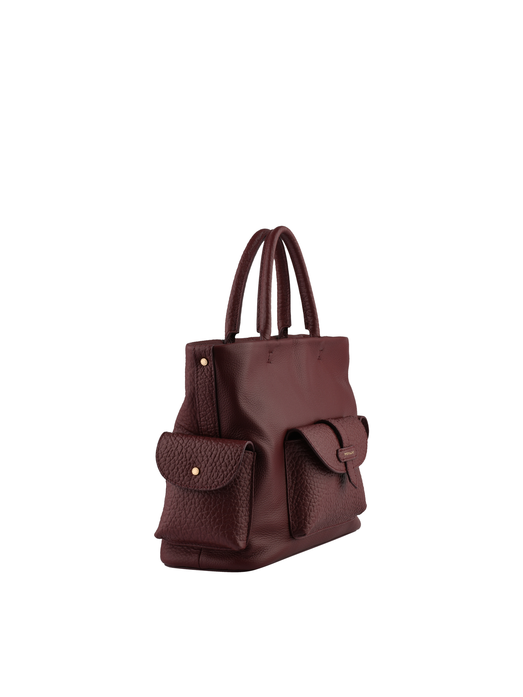 Calfskin leather handbag POURCHET Red