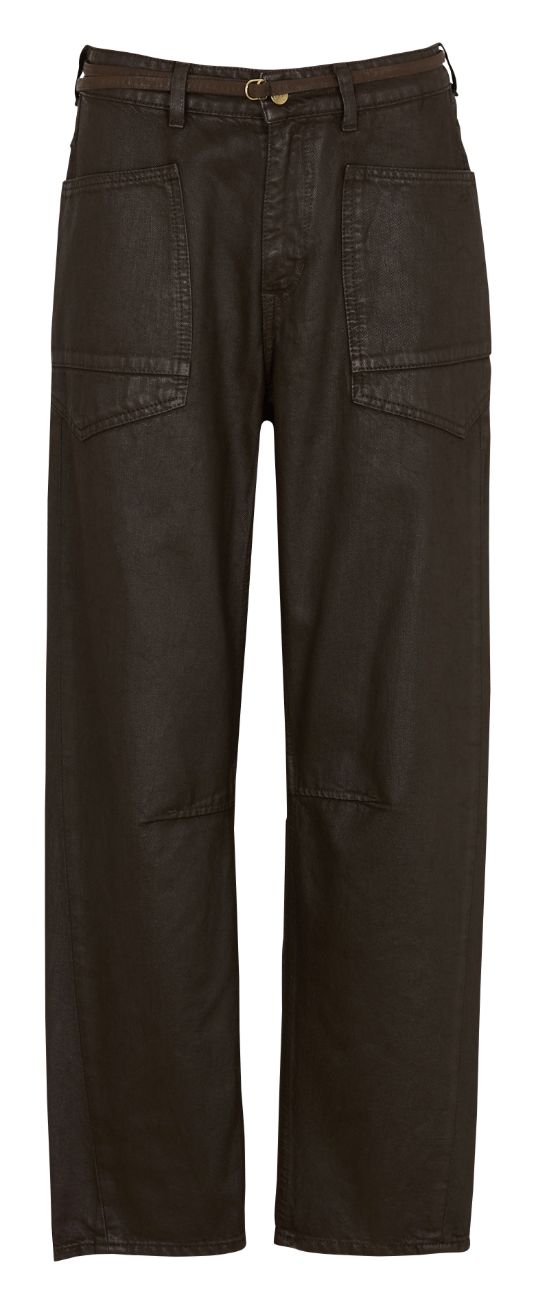 Pantalon ballon uni en coton LE TEMPS DES CERISES Marron