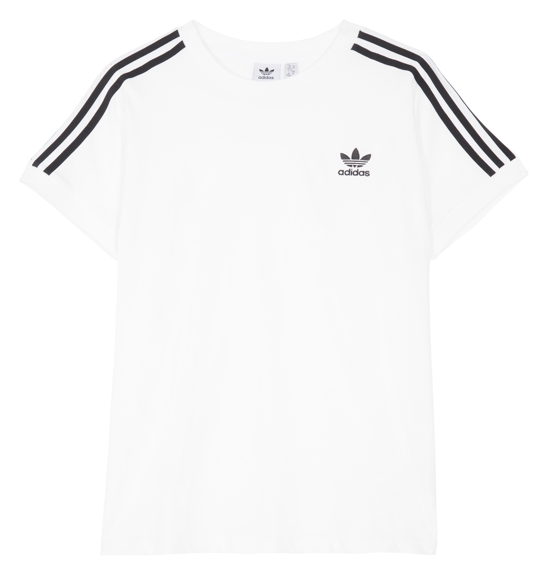 Round-neck embroidered cotton T-shirt ADIDAS White