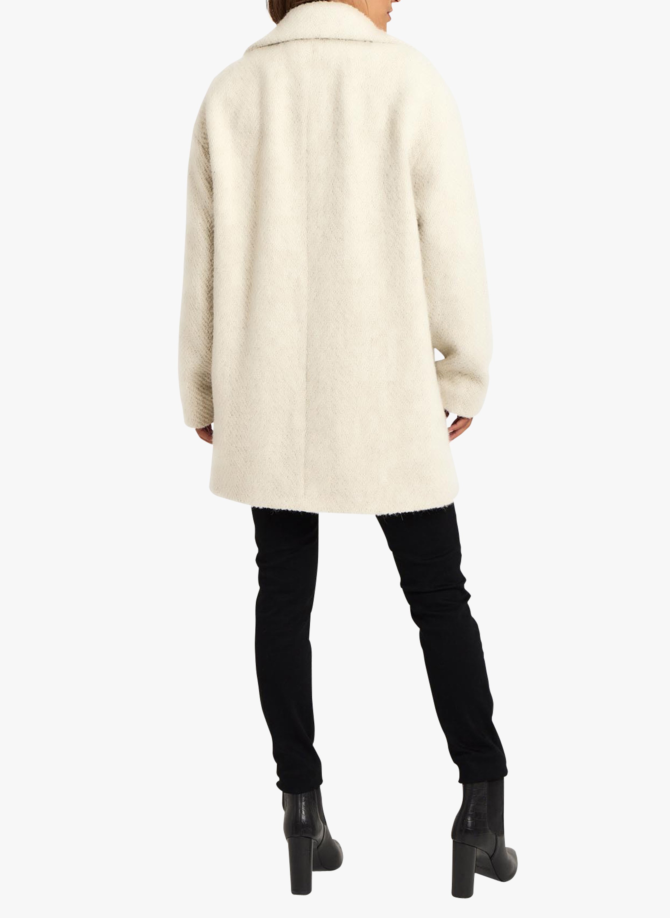 Woolblend Coat With Tailored Collar Beige Chine Kookai Women Place