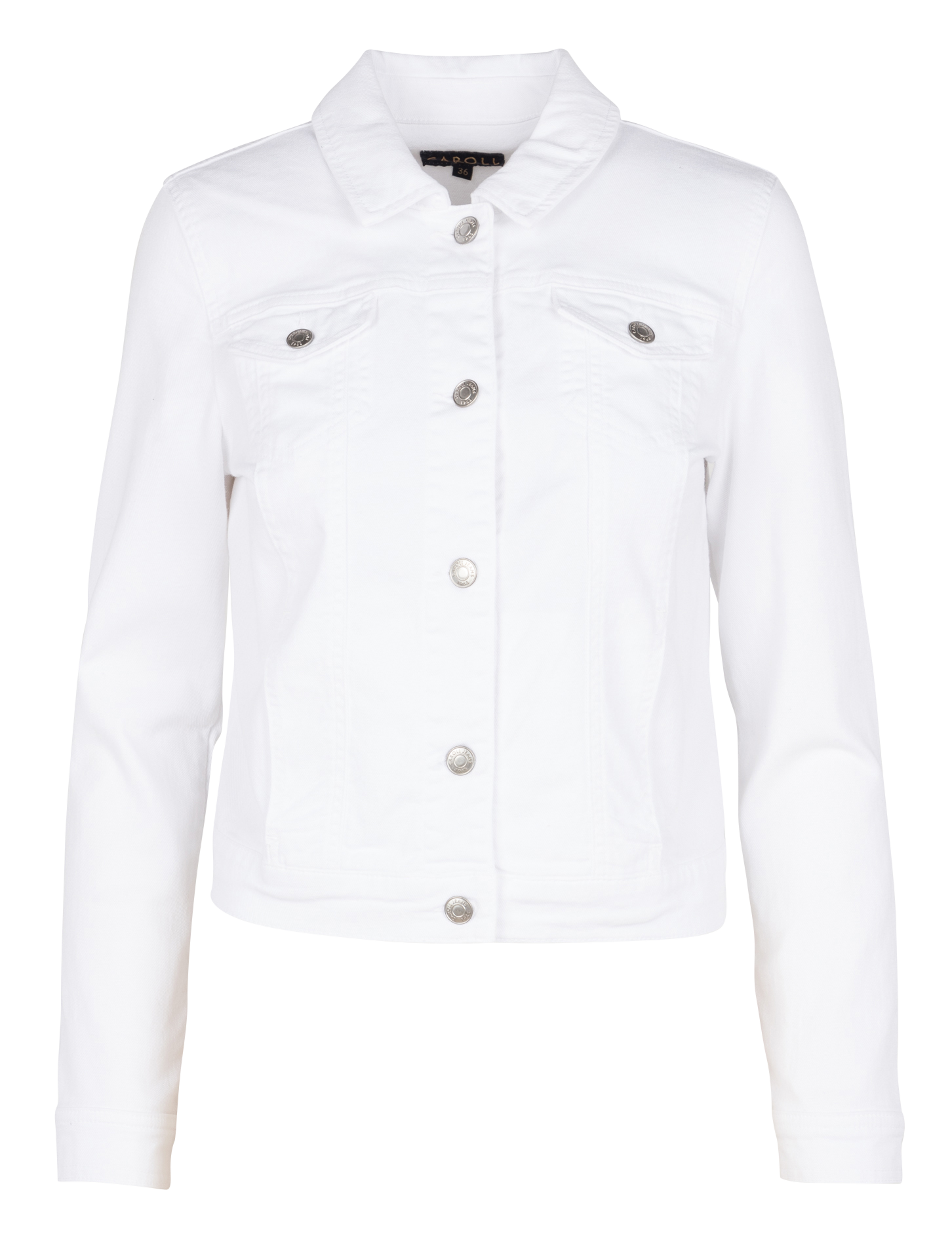 Cotton-blend denim jacket CAROLL White