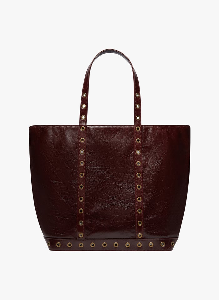 Leather Tote Bag With Eyelets Chocolat Vanessa Bruno Women