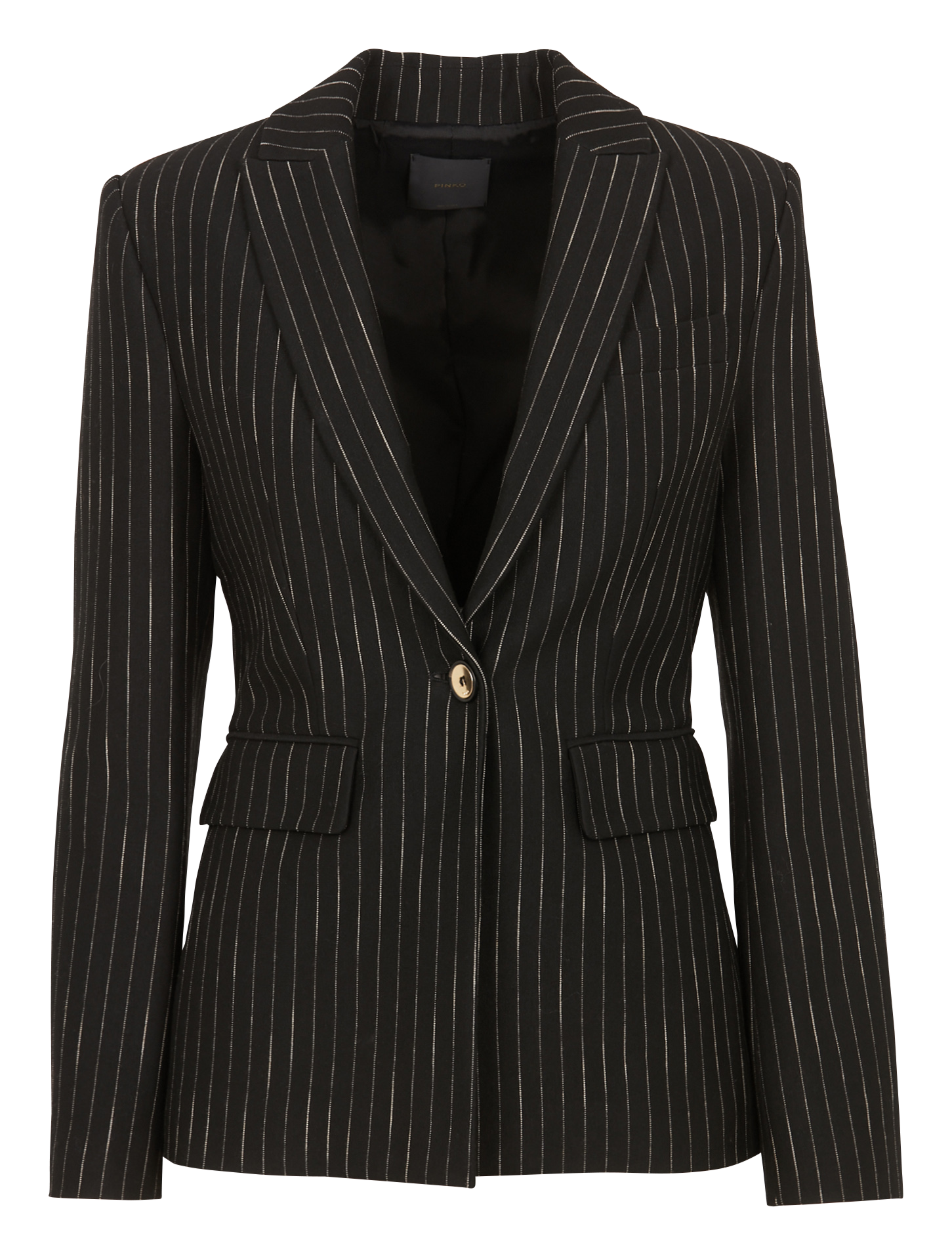 Fitted striped suit jacket PINKO Black