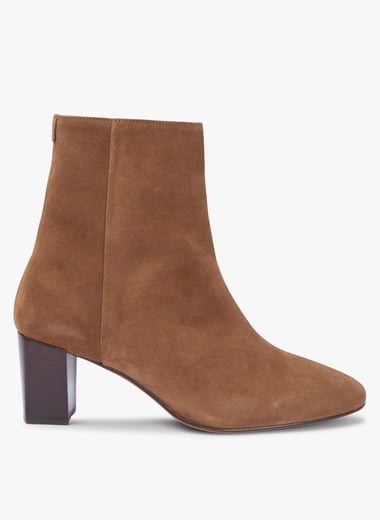 Bottines cuir top femme soldes