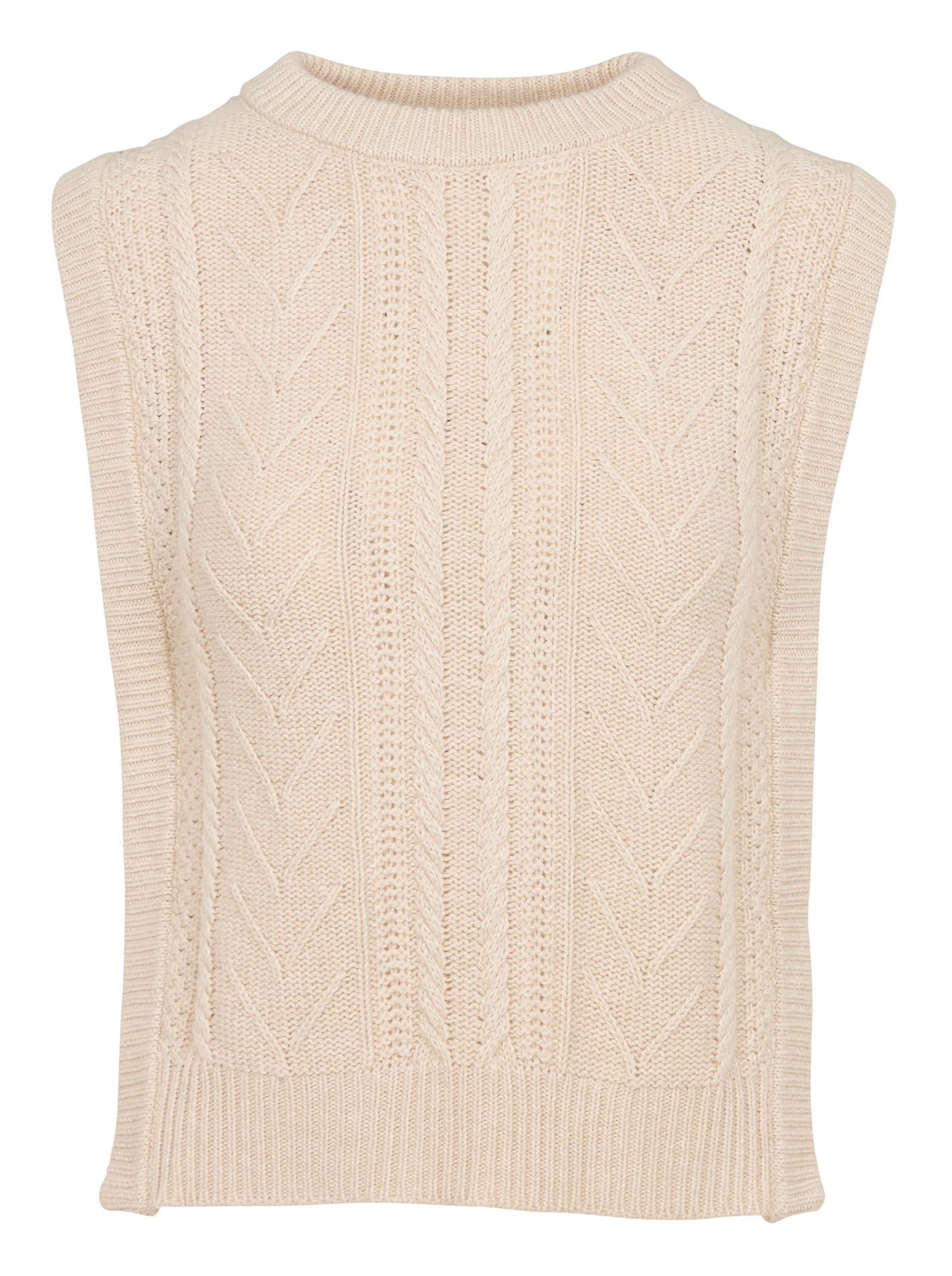 Tricot trui met ronde hals SUZIE WINKLE Beige