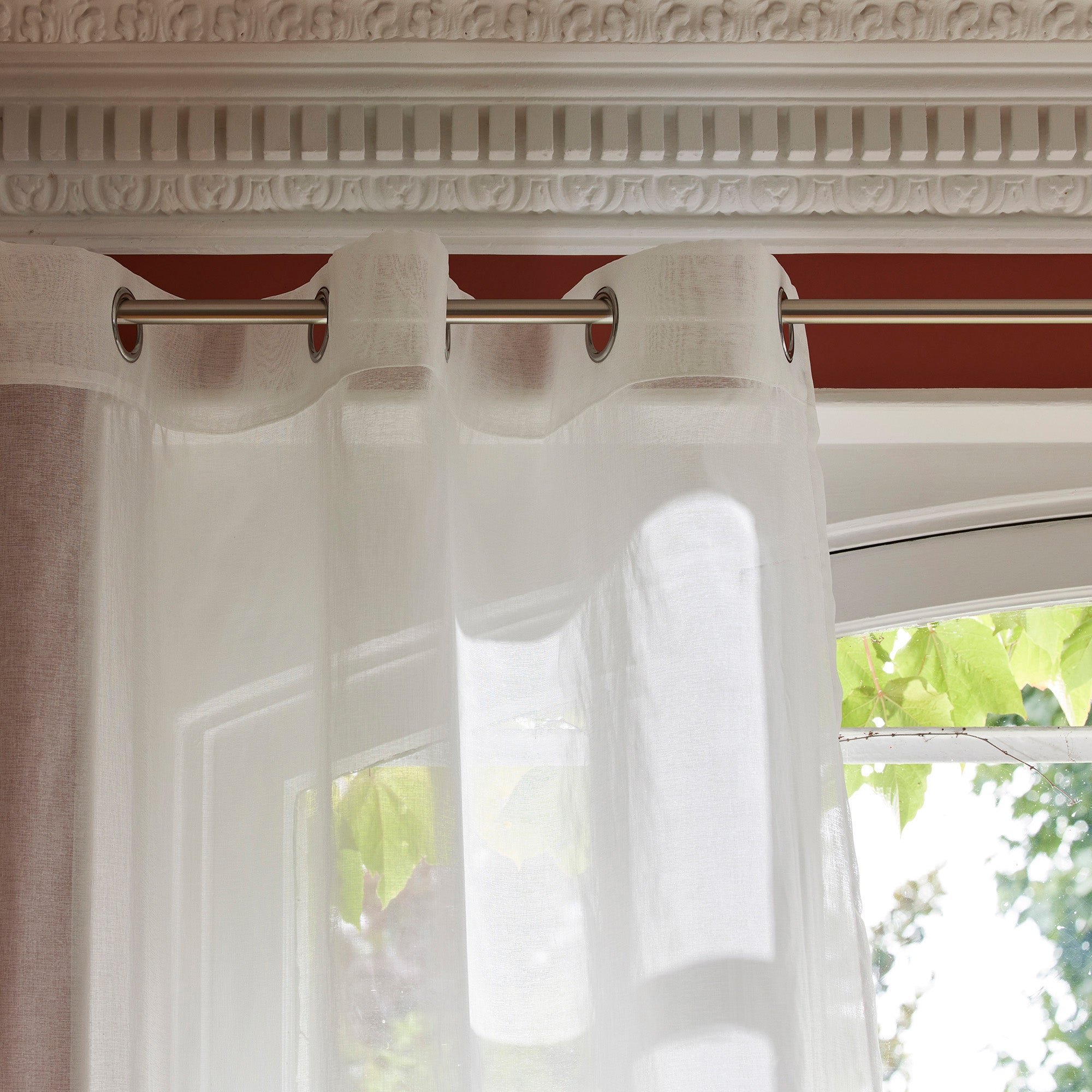THASOS - Net curtain with eyelets MADURA White