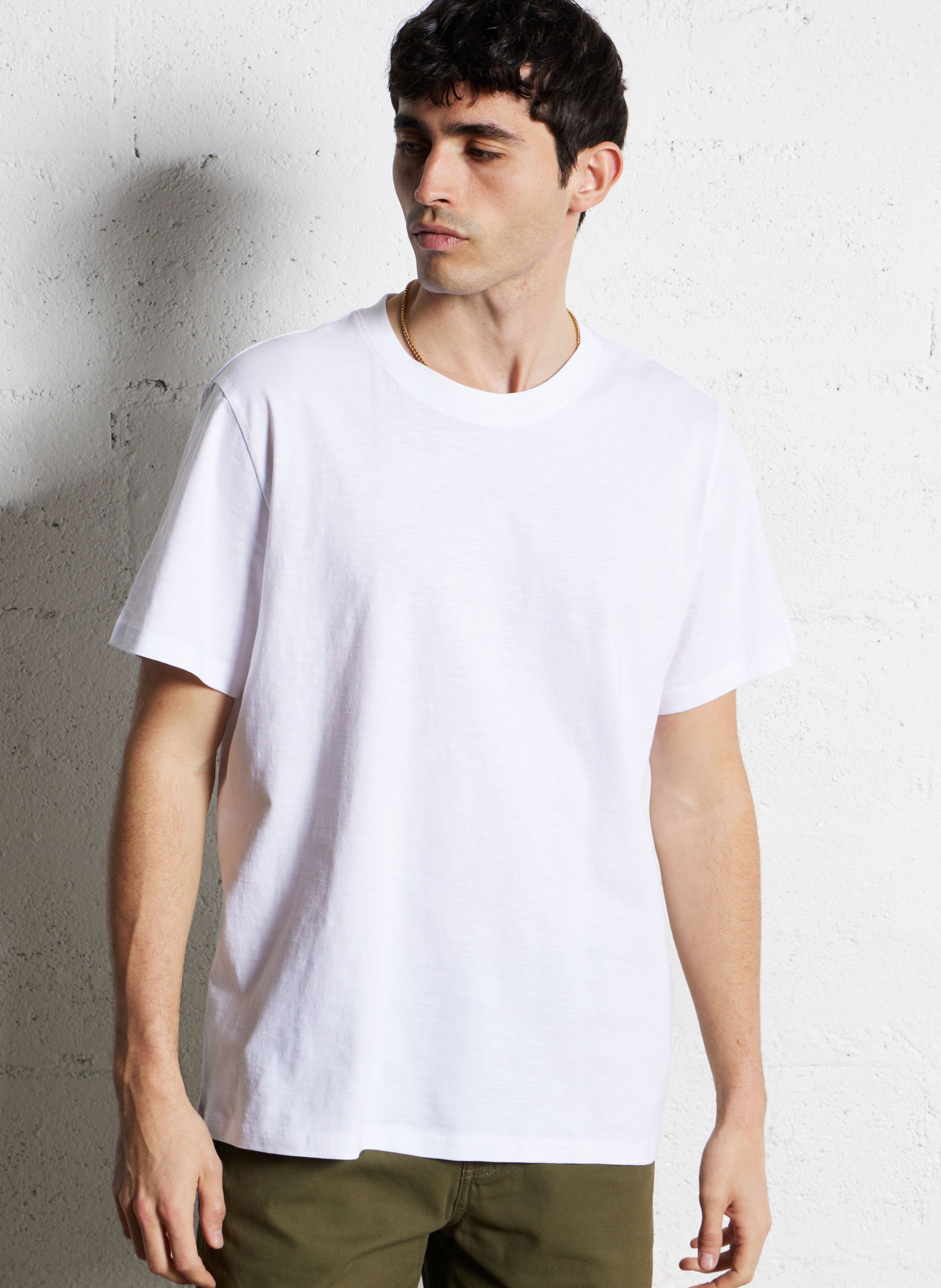 Short-sleeved organic cotton T-shirt SELECTED