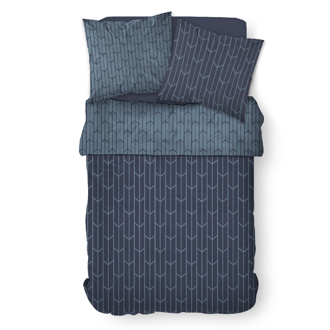 Printed cotton bedding set TODAY LINGE DE MAISON Blue